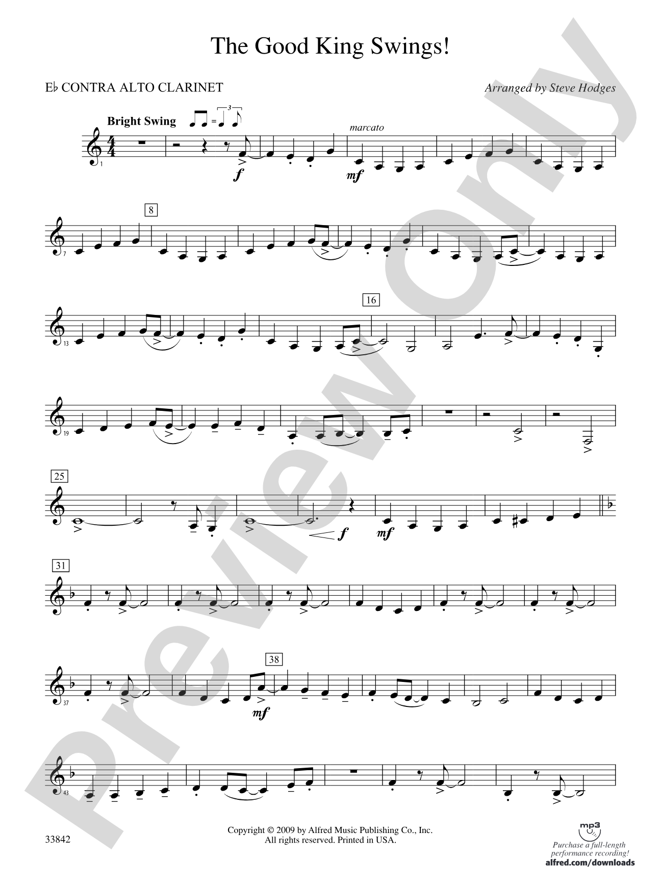 The Good King Swings!: (wp) E-flat Contrabass Clarinet