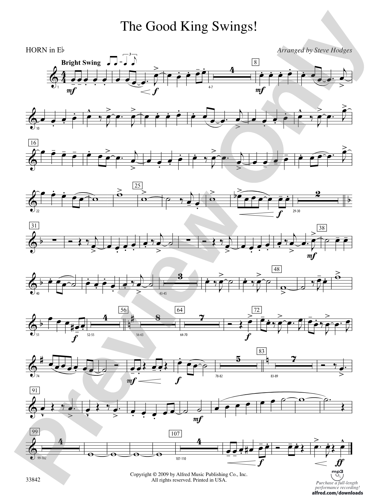 The Good King Swings!: (wp) 1st Horn in E-flat