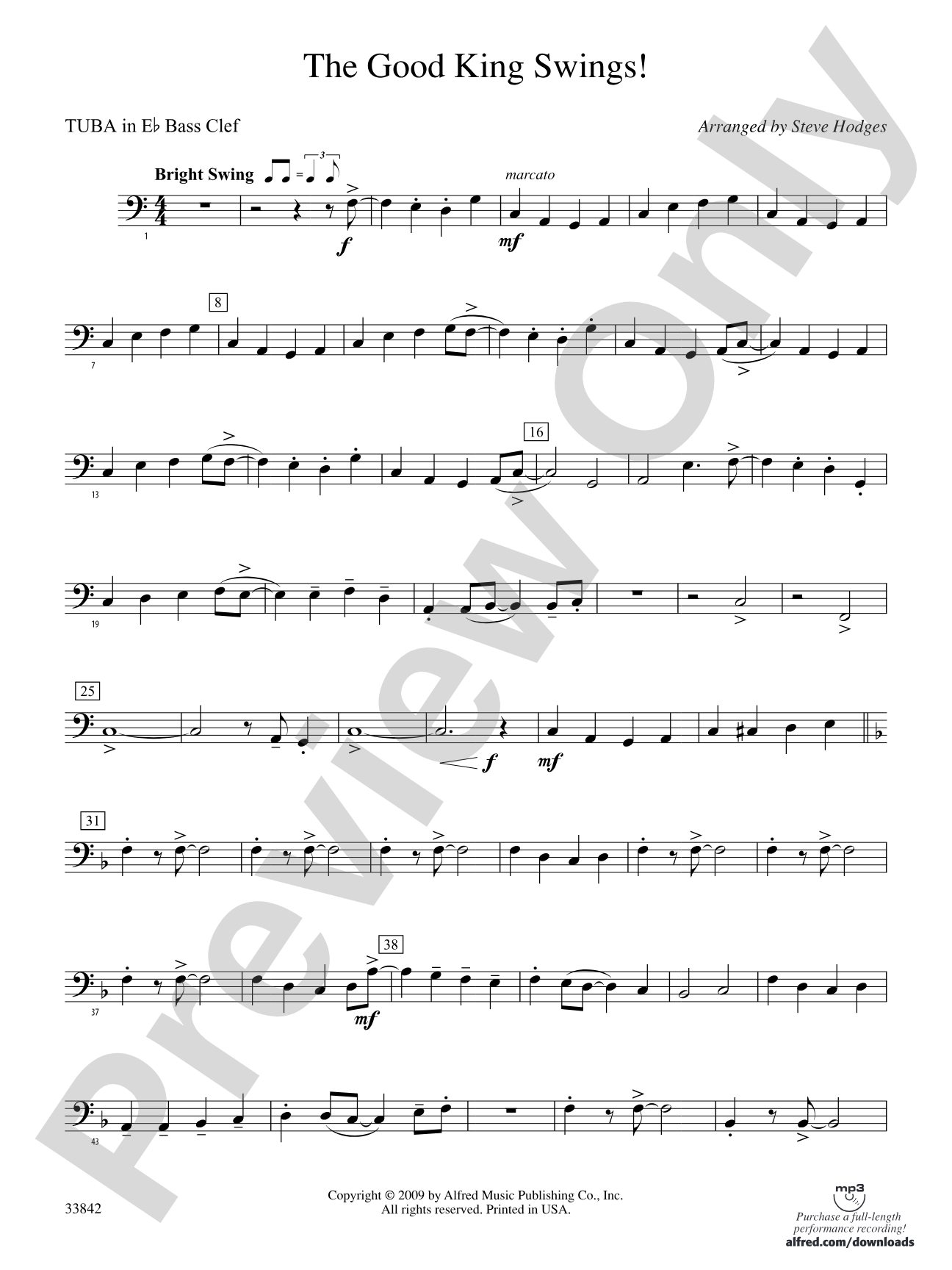 The Good King Swings!: (wp) E-flat Tuba B.C.