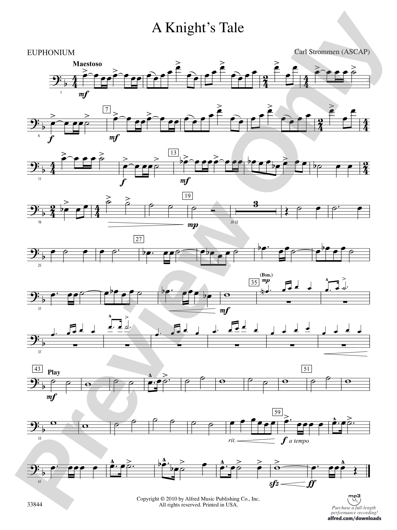 A Knight's Tale: Baritone B.C.