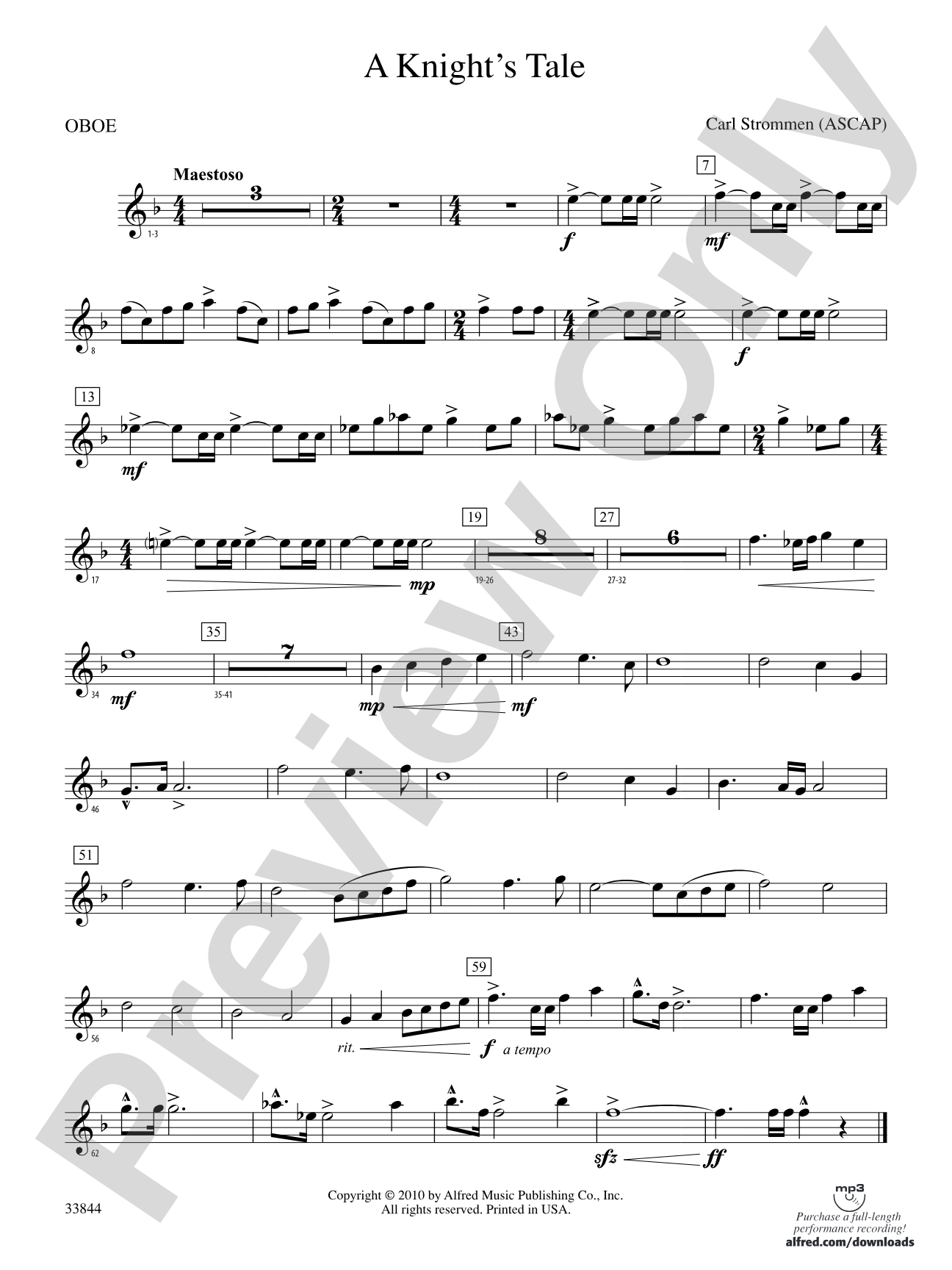 A Knight's Tale: Oboe