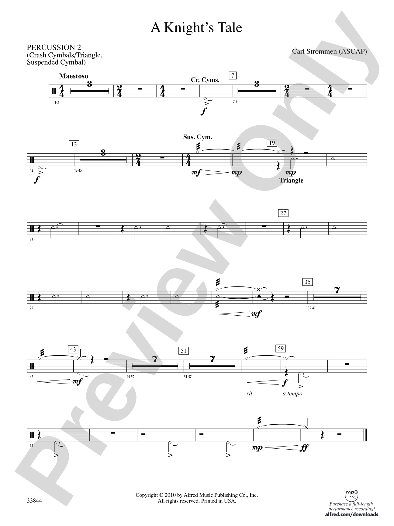A Knight's Tale: 2nd Percussion