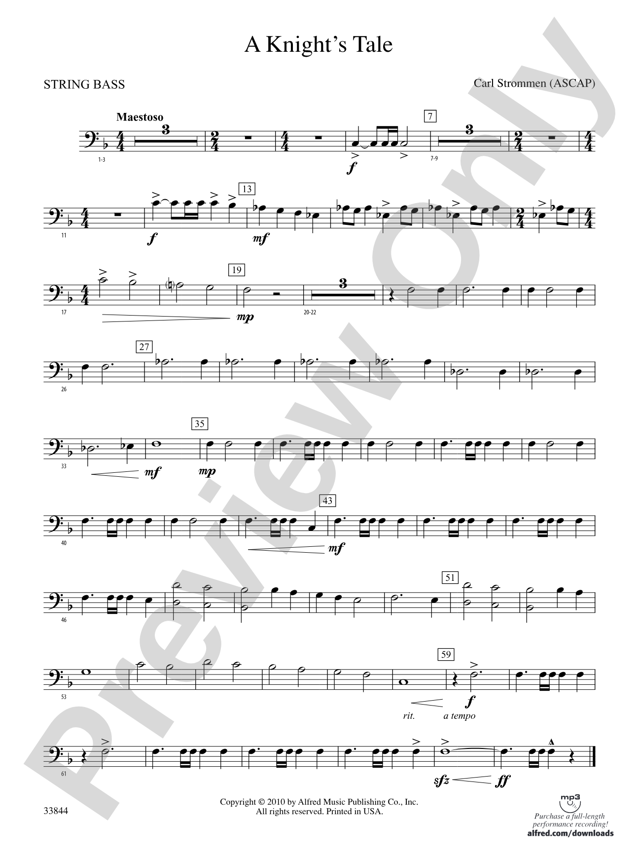 A Knight's Tale: (wp) String Bass