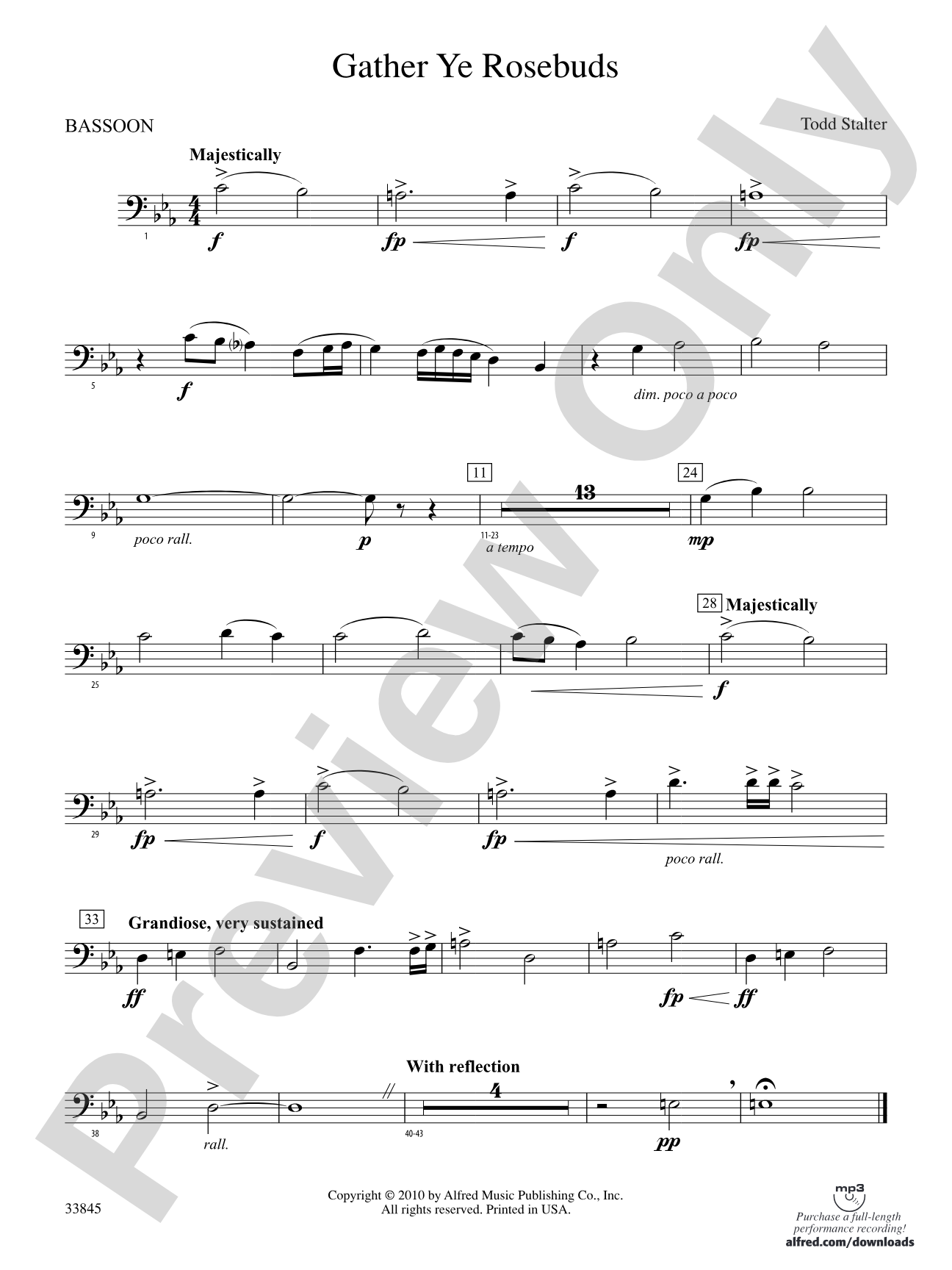 Gather Ye Rosebuds: Bassoon