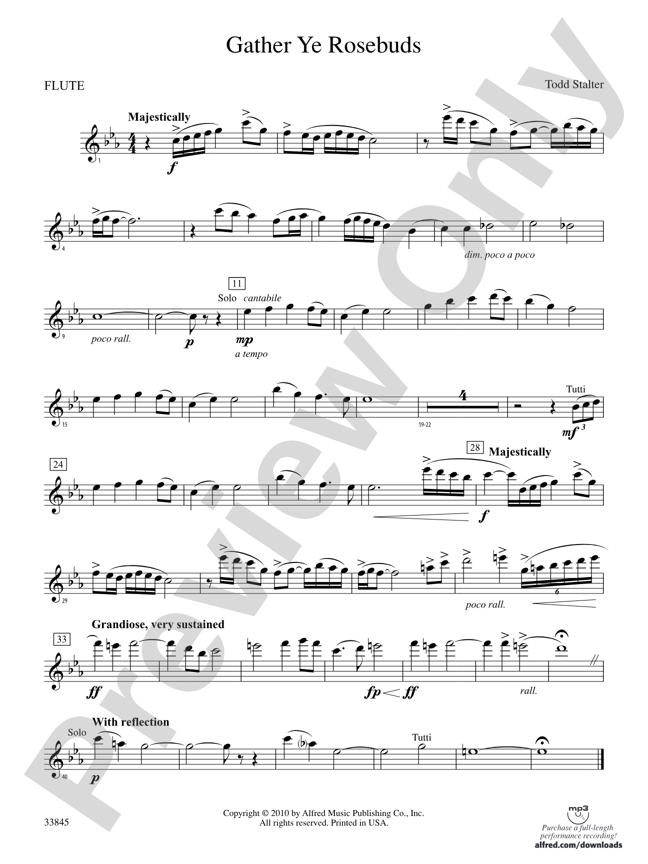 Gather Ye Rosebuds: Flute