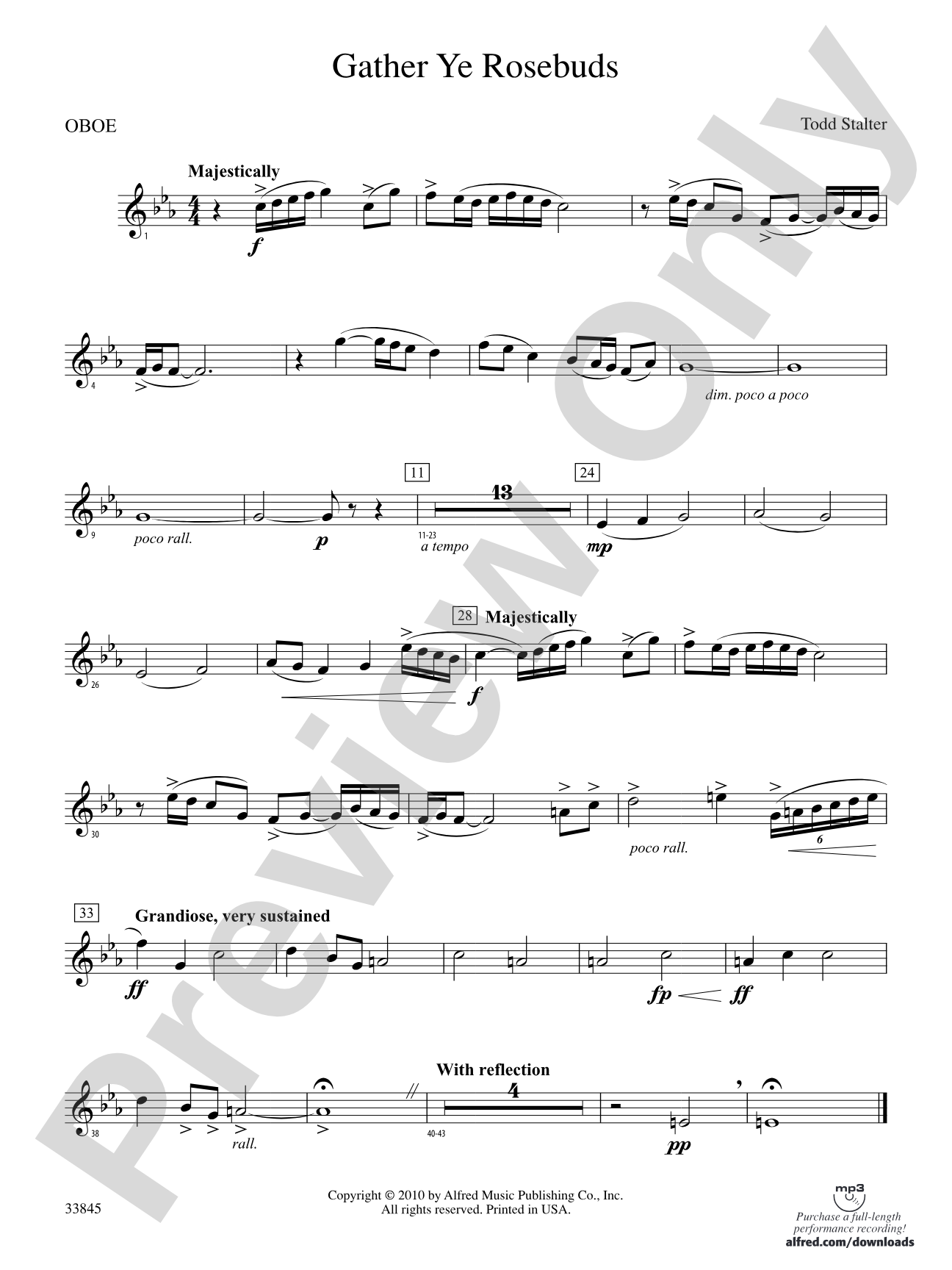 Gather Ye Rosebuds: Oboe