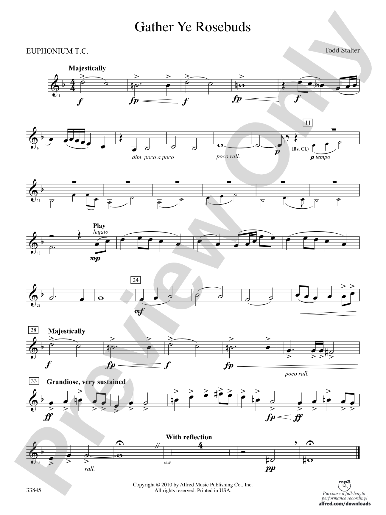 Gather Ye Rosebuds: (wp) Baritone T.C.