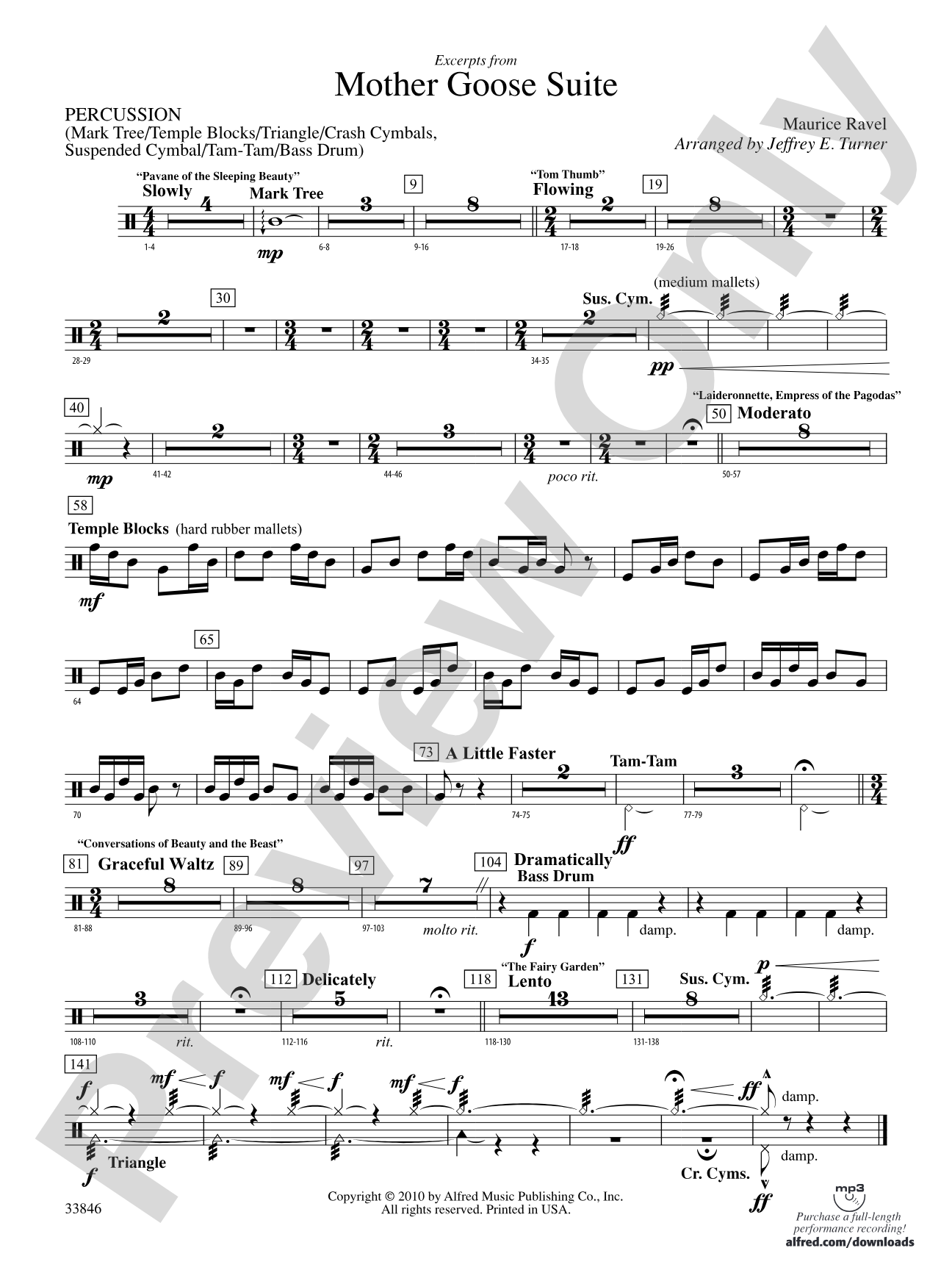 Mother Goose Suite: 1st Percussion