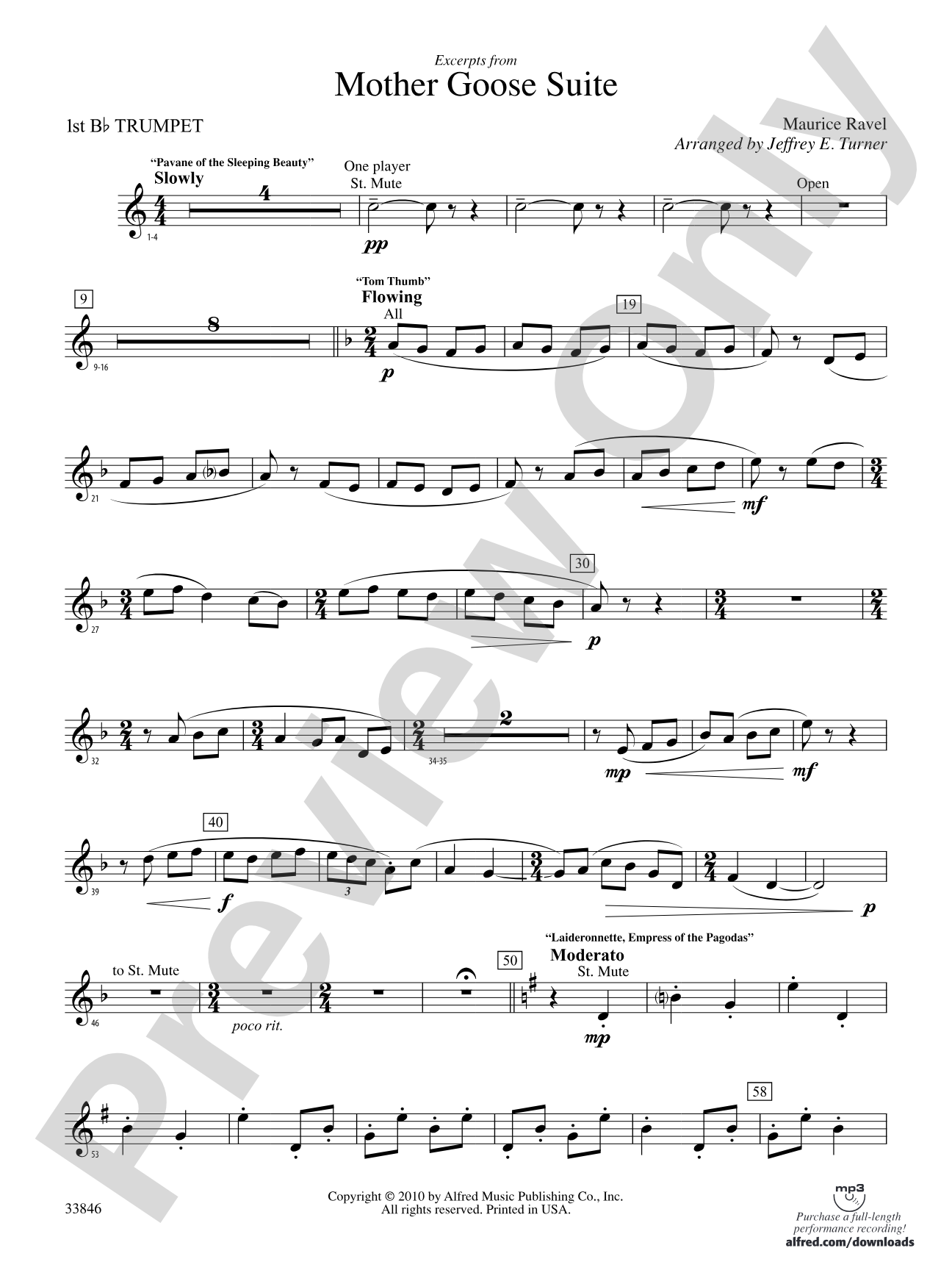 Mother Goose Suite: 1st B-flat Trumpet