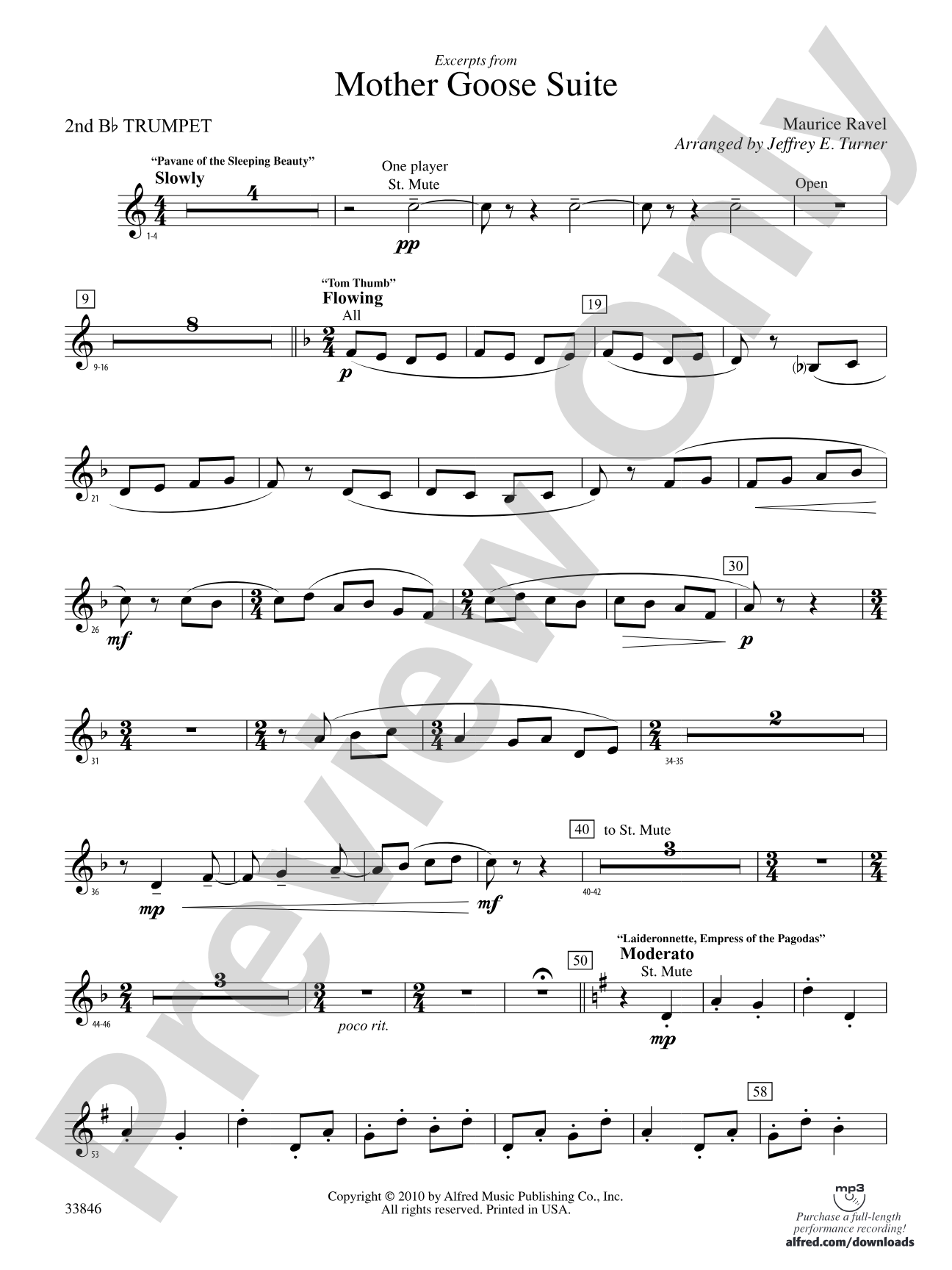 Mother Goose Suite: 2nd B-flat Trumpet