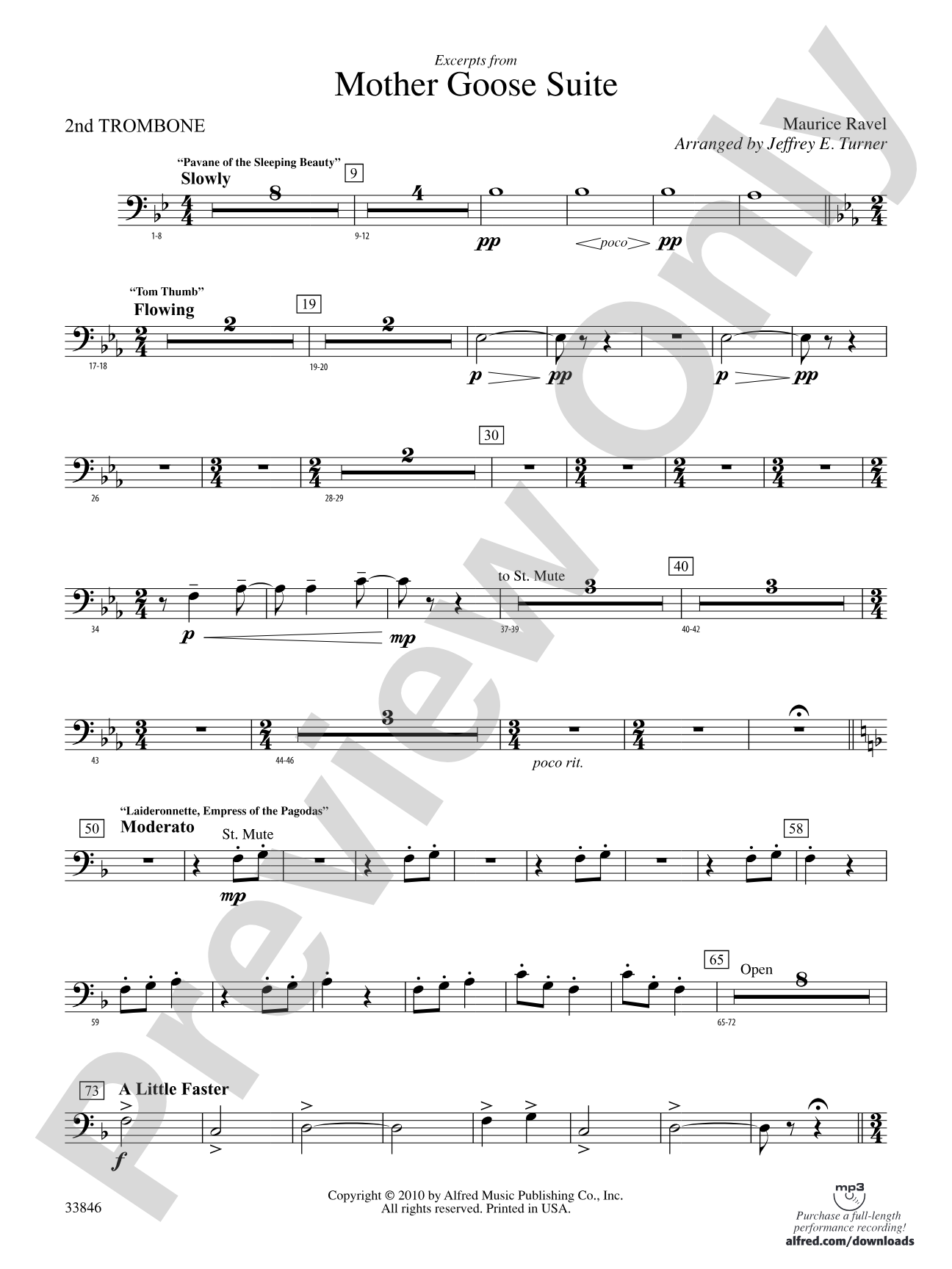 Mother Goose Suite: 2nd Trombone