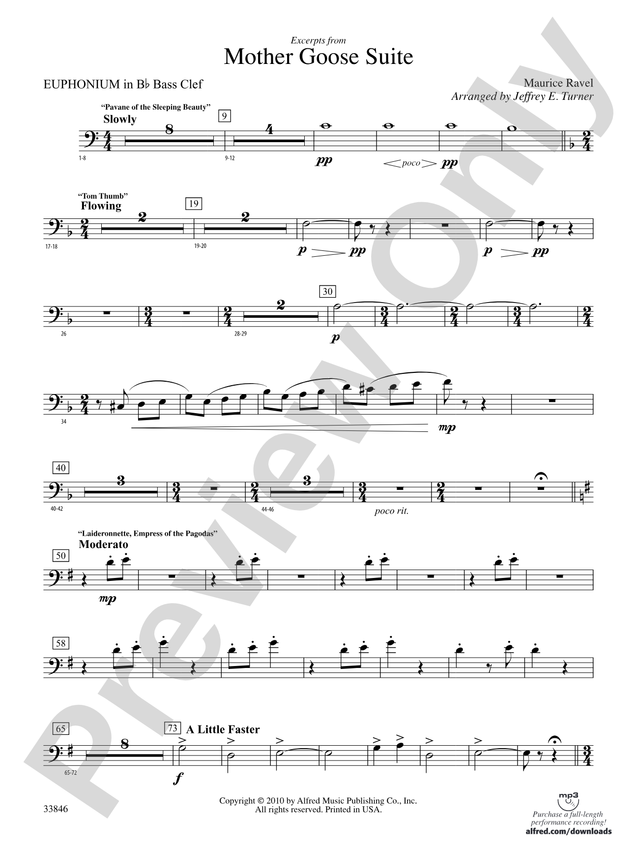 Mother Goose Suite: (wp) B-flat Baritone B.C.