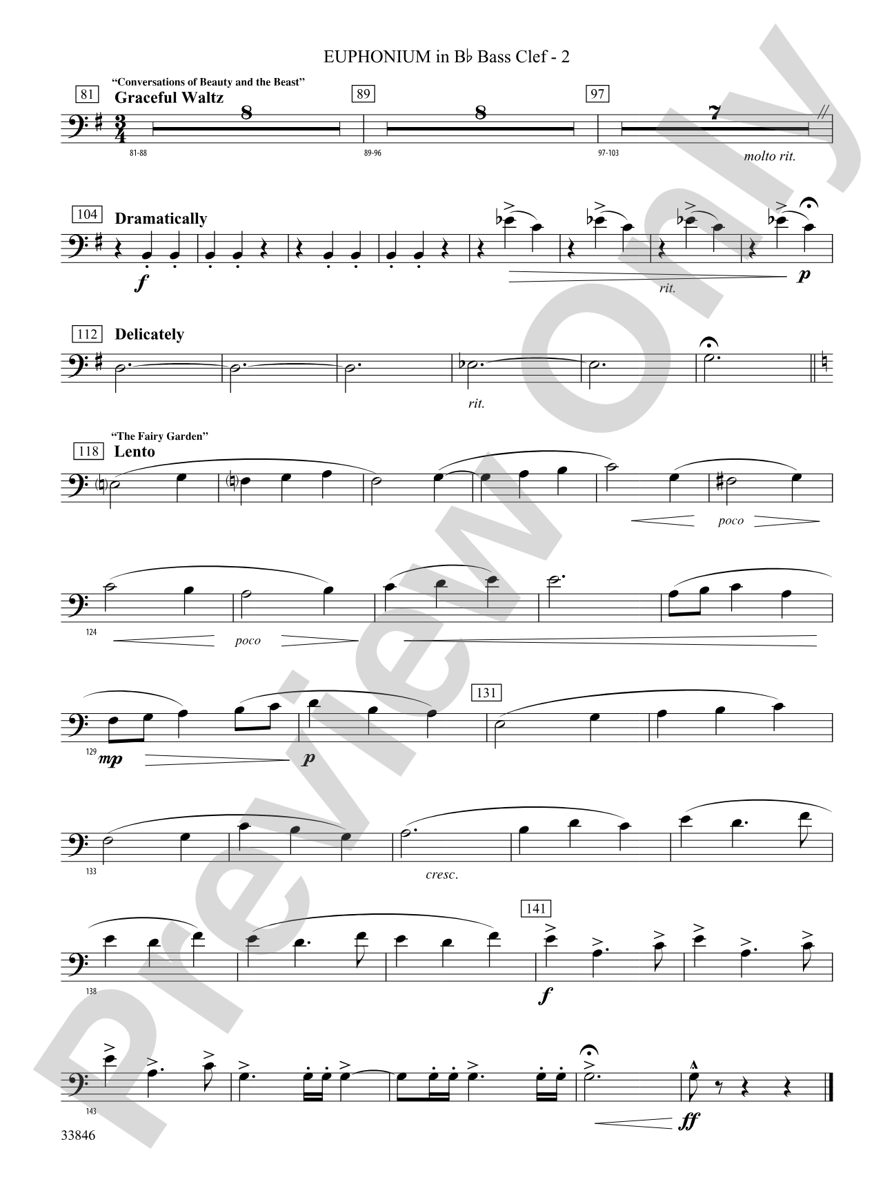 Mother Goose Suite: (wp) B-flat Baritone B.C.