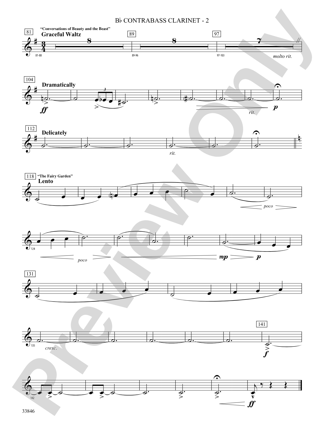 Mother Goose Suite: (wp) B-flat Contrabass Clarinet
