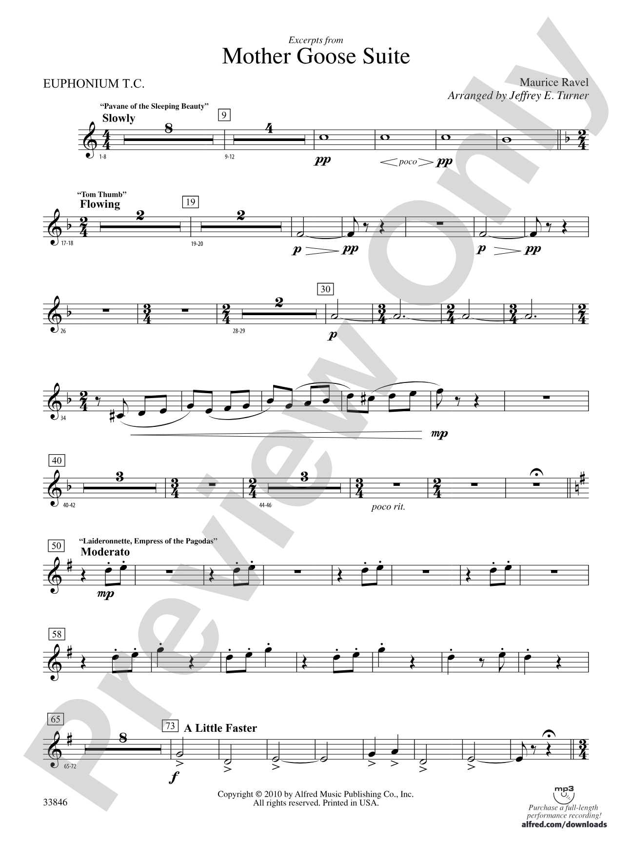 Mother Goose Suite: (wp) Baritone T.C.