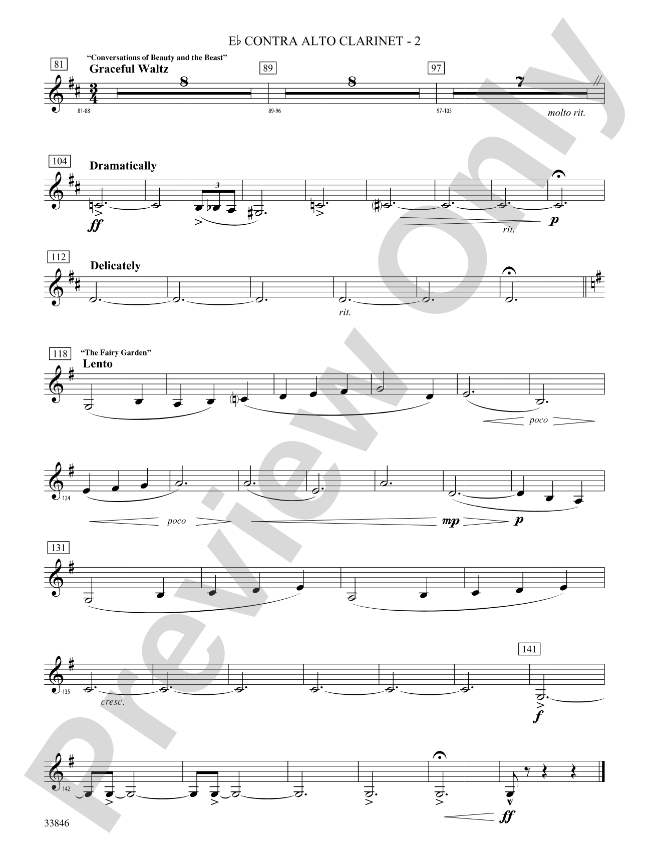 Mother Goose Suite: (wp) E-flat Contrabass Clarinet
