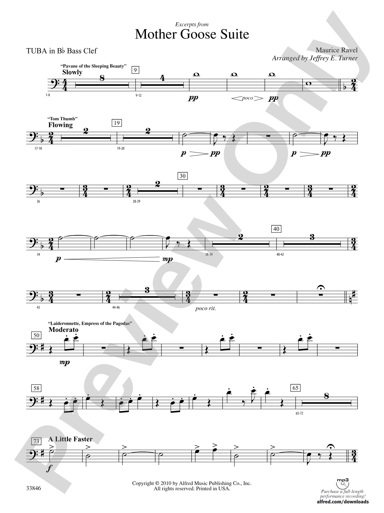 Mother Goose Suite: (wp) B-flat Tuba B.C.