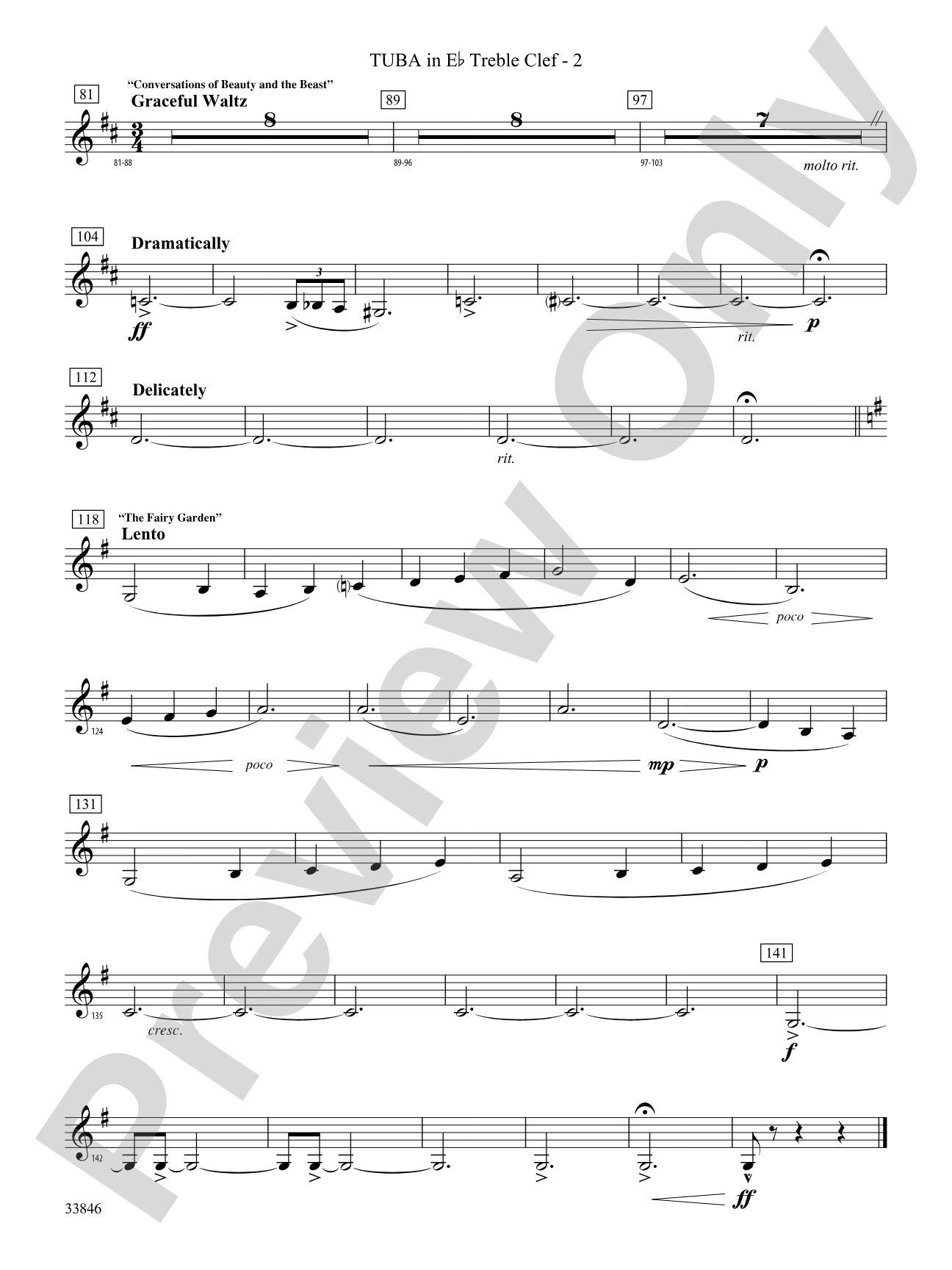 Mother Goose Suite: (wp) E-flat Tuba T.C.