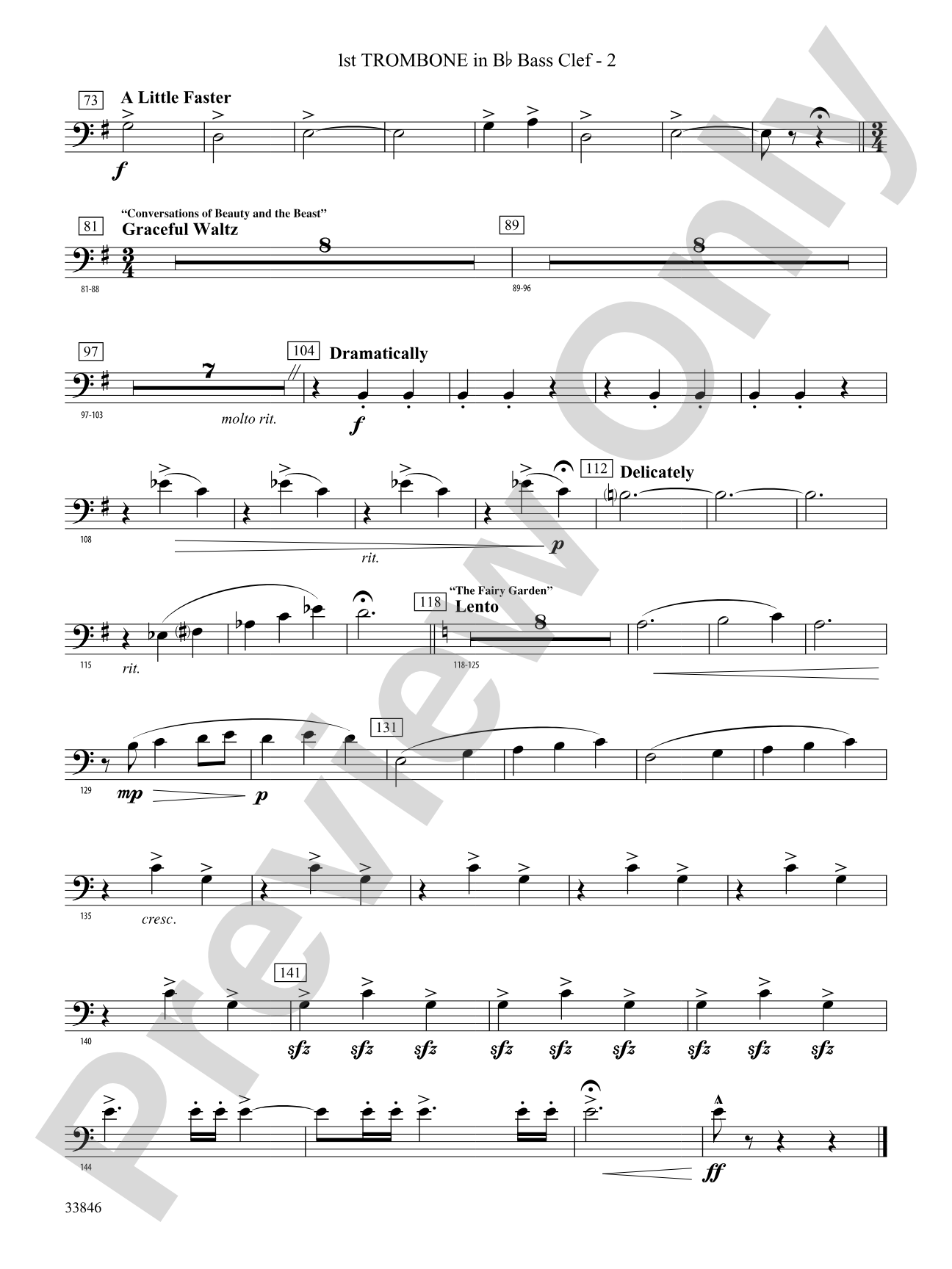 Mother Goose Suite: (wp) 1st B-flat Trombone B.C.