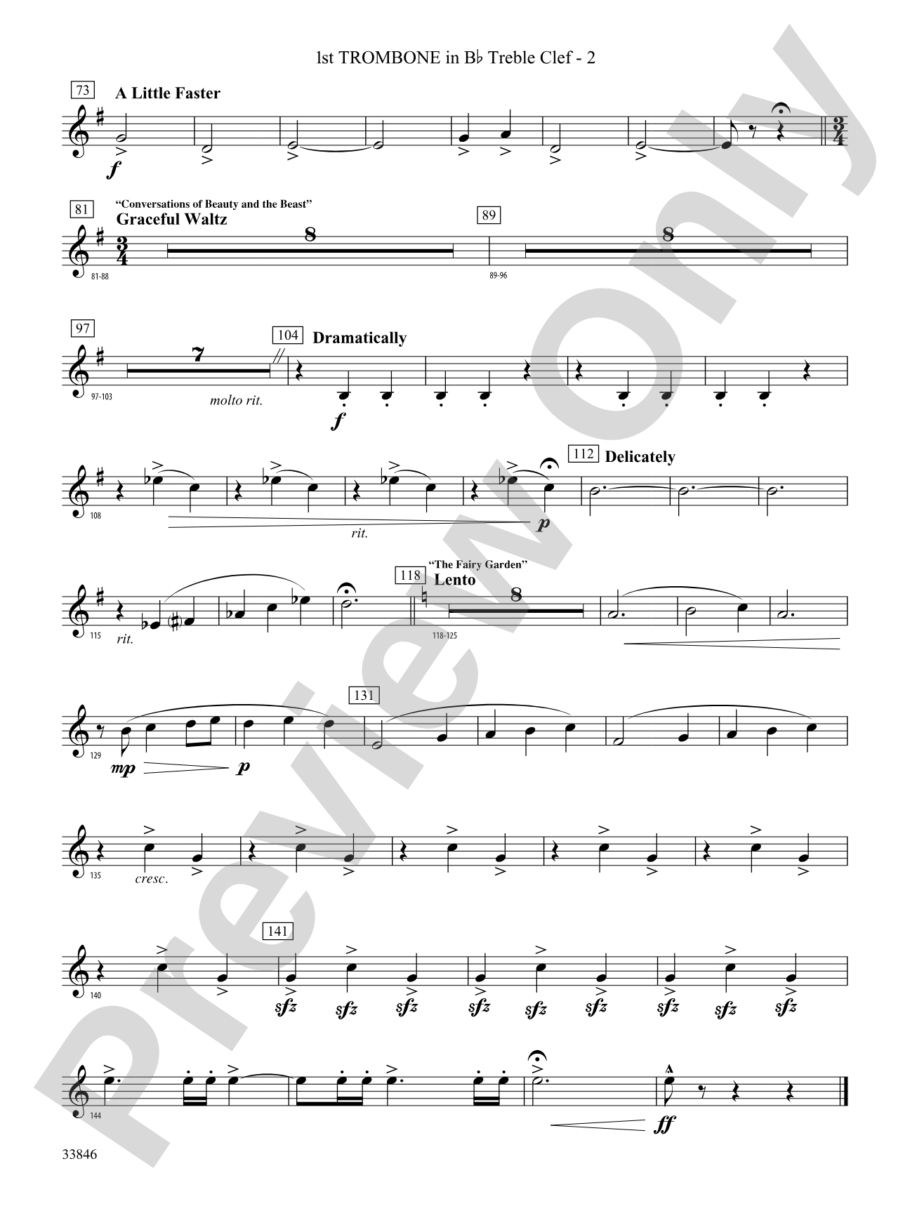 Mother Goose Suite: (wp) 1st B-flat Trombone T.C.