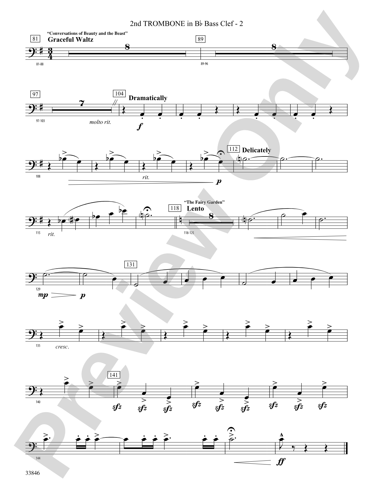 Mother Goose Suite: (wp) 2nd B-flat Trombone B.C.