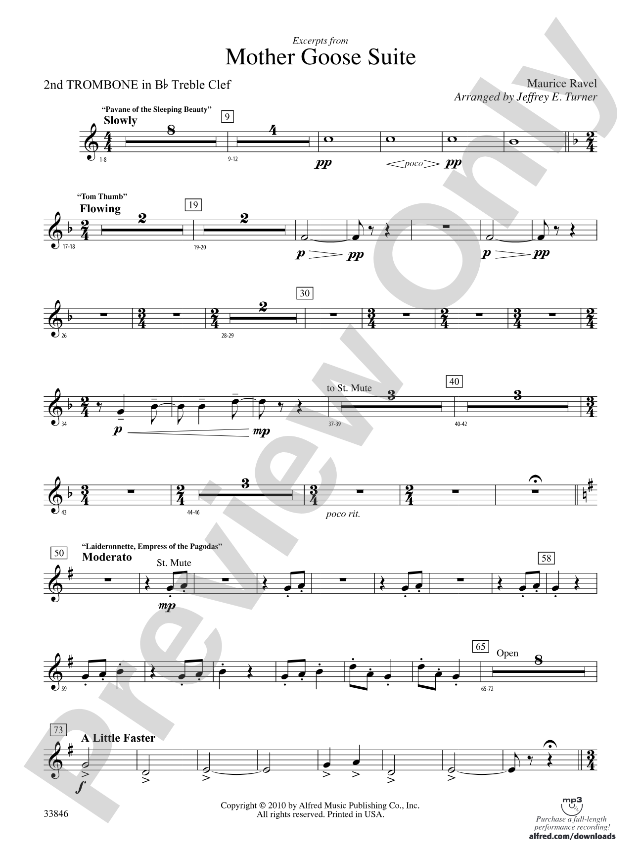 Mother Goose Suite: (wp) 2nd B-flat Trombone T.C.