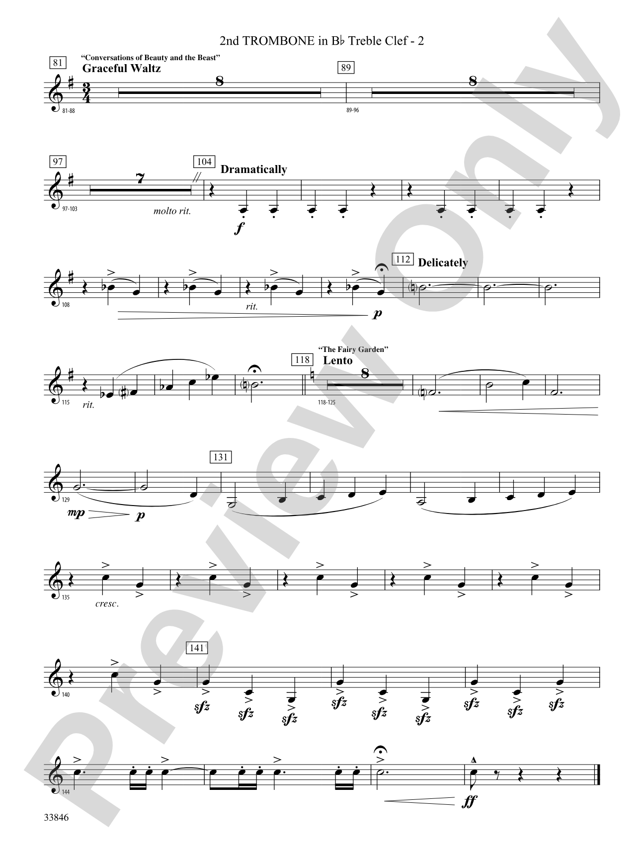 Mother Goose Suite: (wp) 2nd B-flat Trombone T.C.