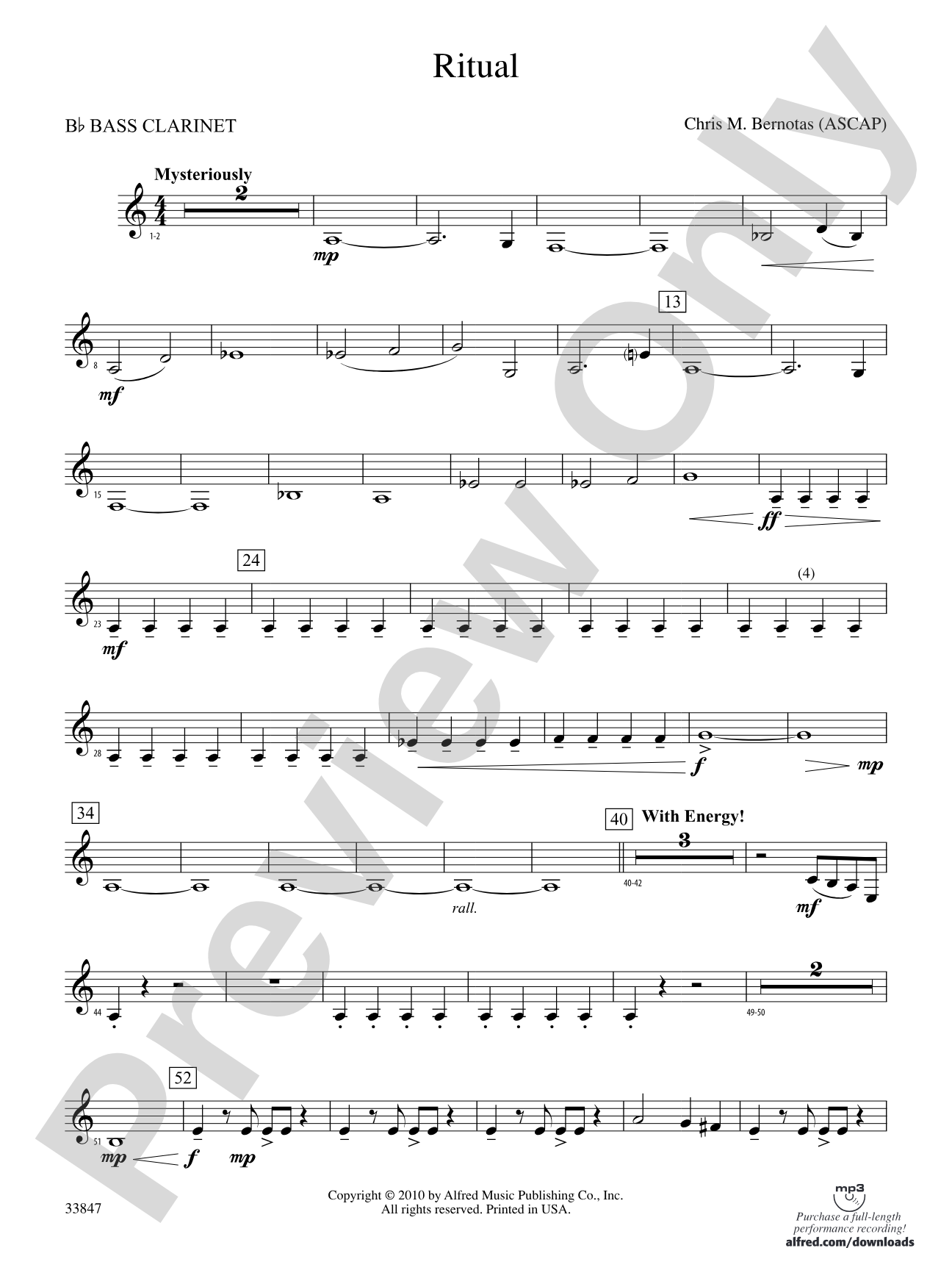 Ritual: B-flat Bass Clarinet