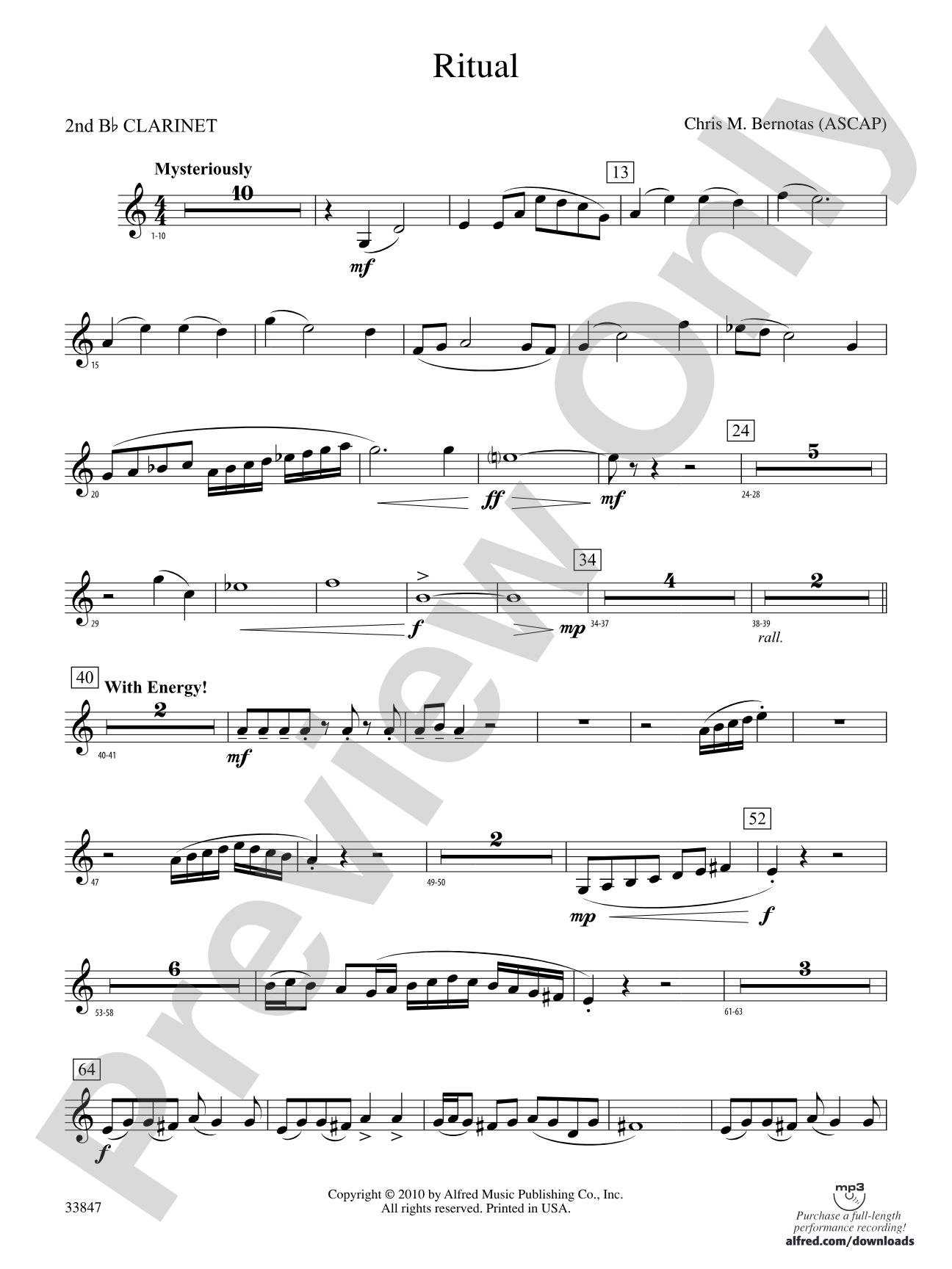 Ritual: 2nd B-flat Clarinet