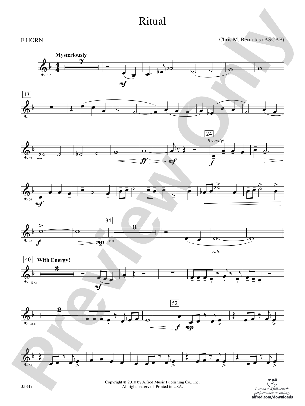 Ritual: 1st F Horn