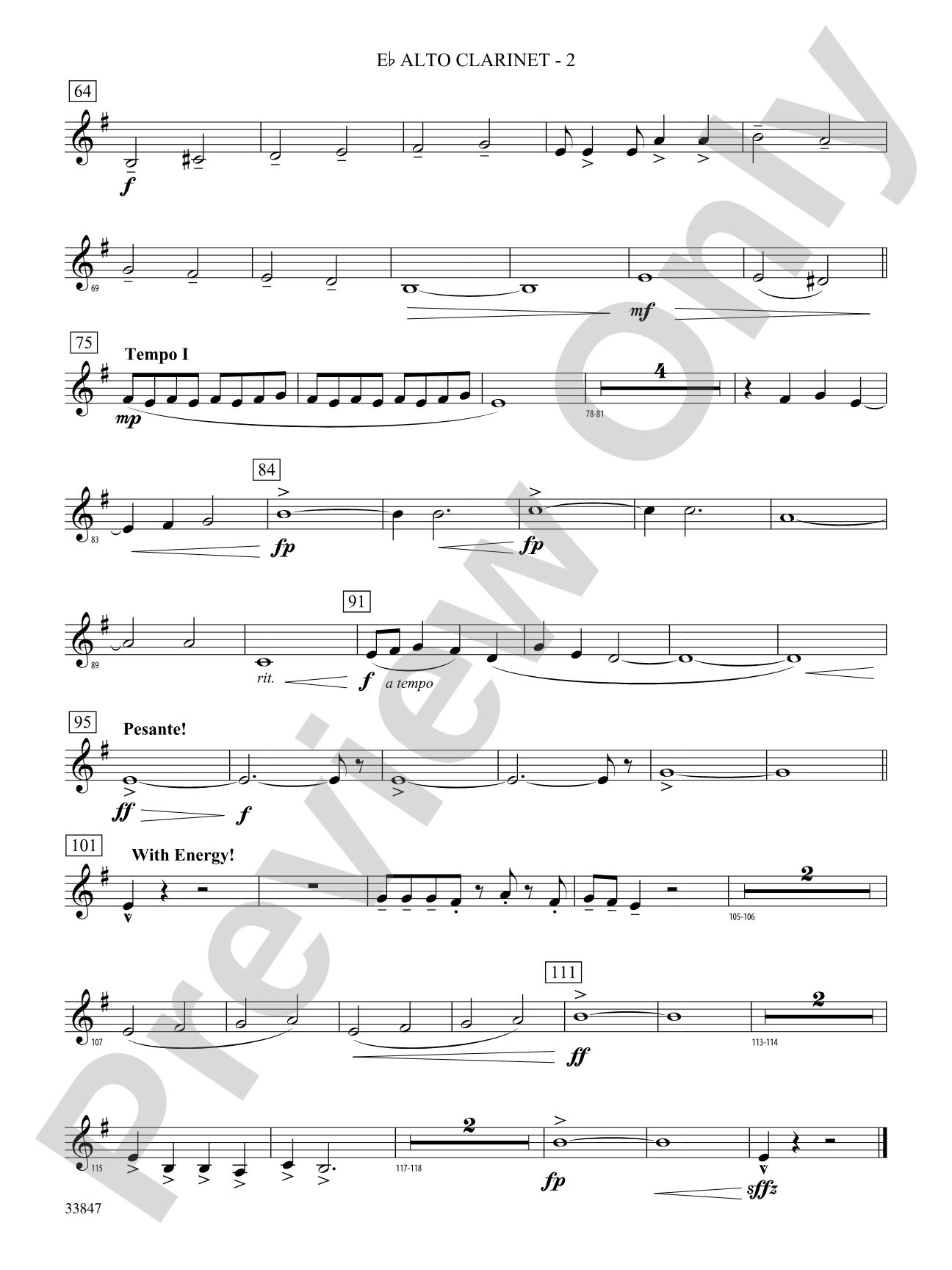 Ritual: (wp) E-flat Alto Clarinet