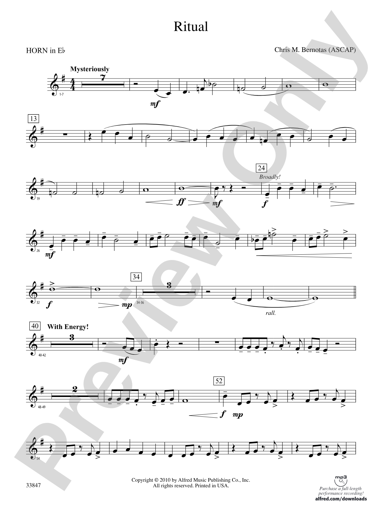 Ritual: (wp) 1st Horn in E-flat