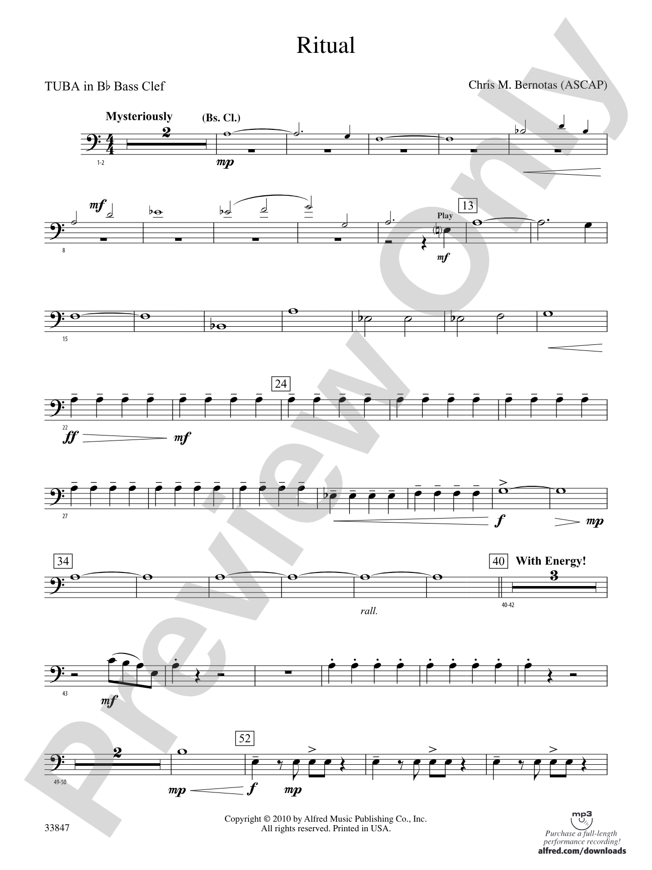 Ritual: (wp) B-flat Tuba B.C.