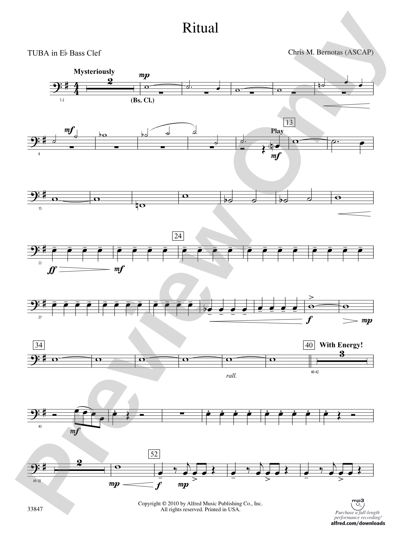 Ritual: (wp) E-flat Tuba B.C.
