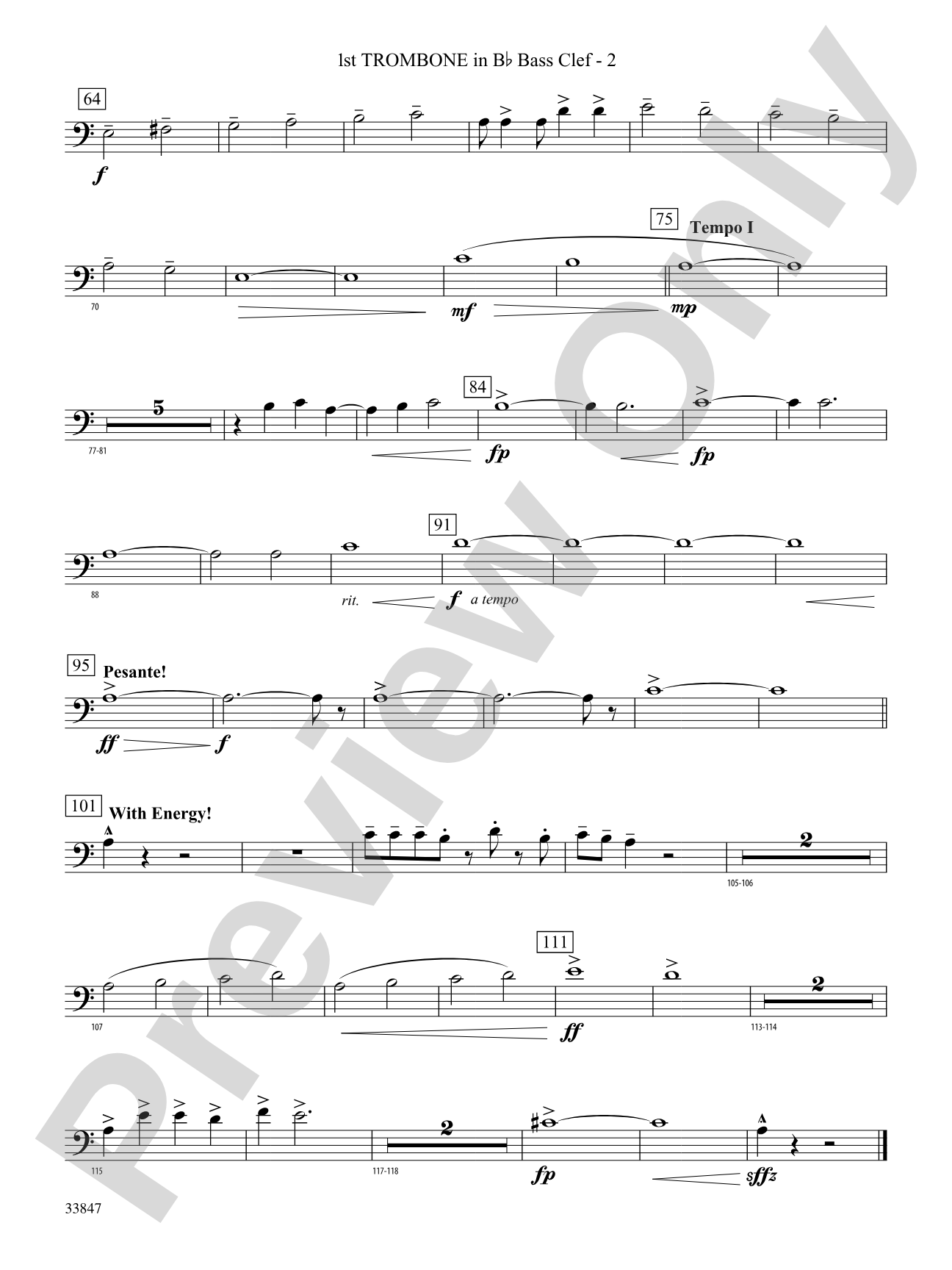 Ritual: (wp) 1st B-flat Trombone B.C.