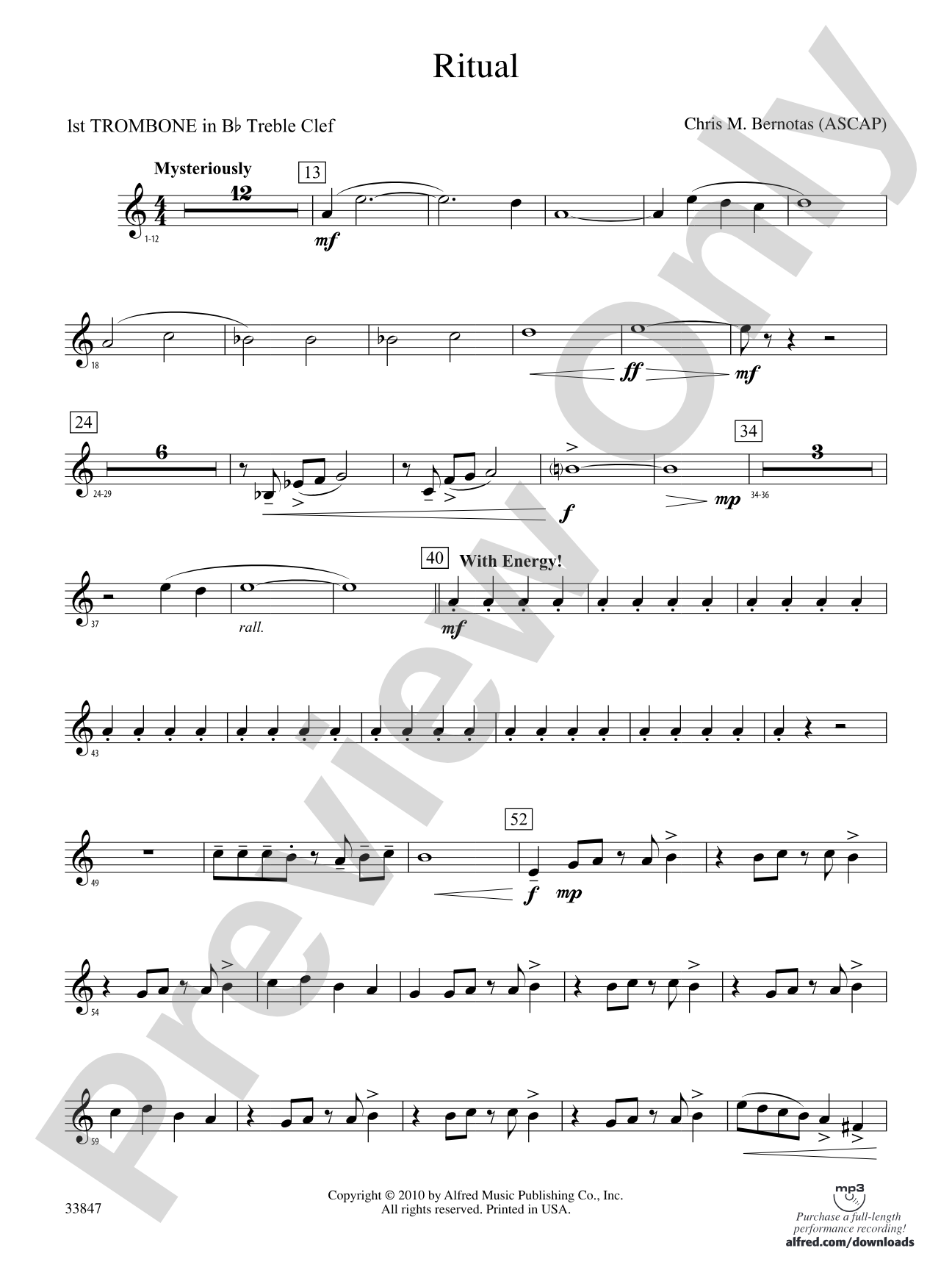 Ritual: (wp) 1st B-flat Trombone T.C.