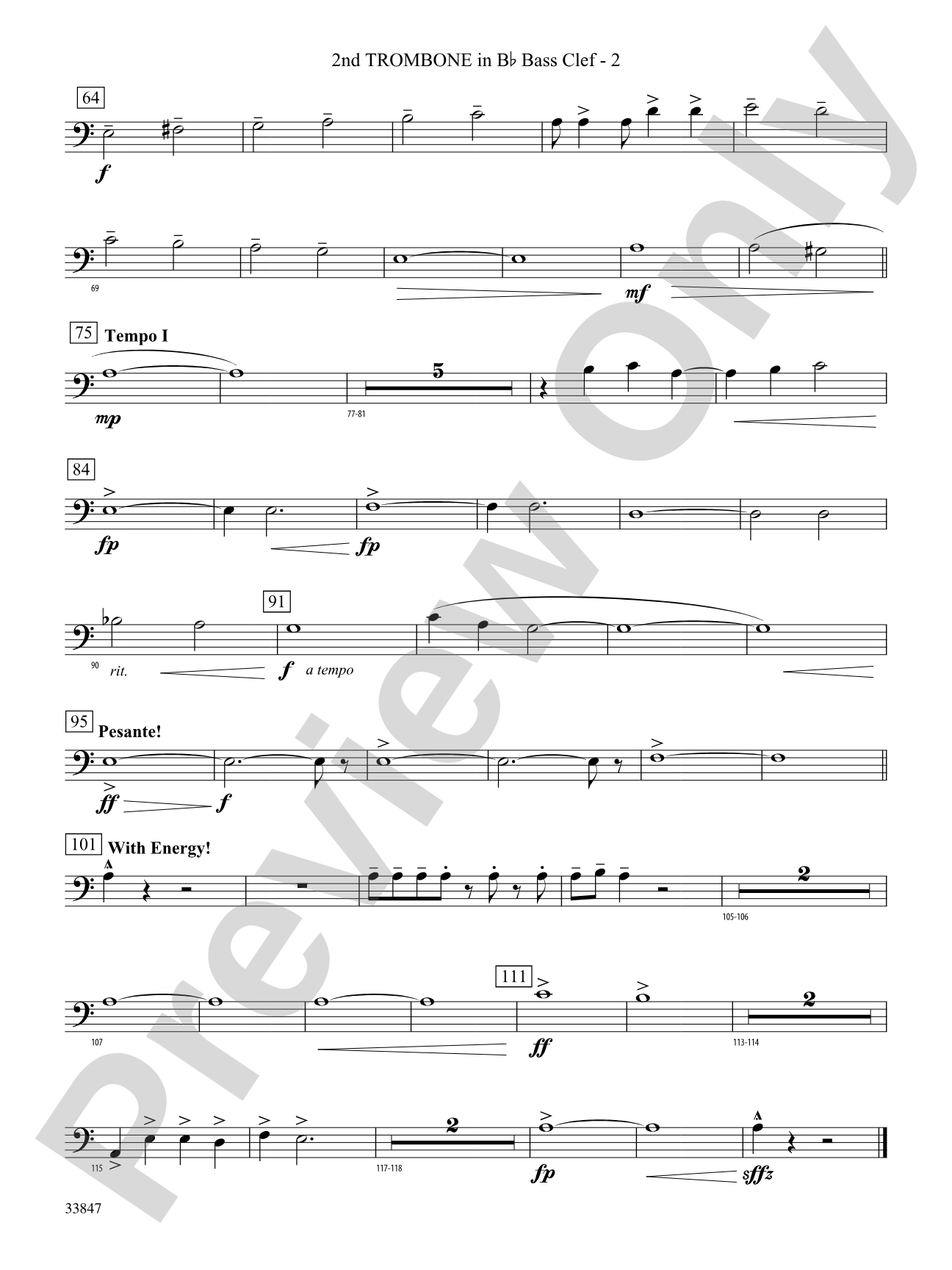 Ritual: (wp) 2nd B-flat Trombone B.C.