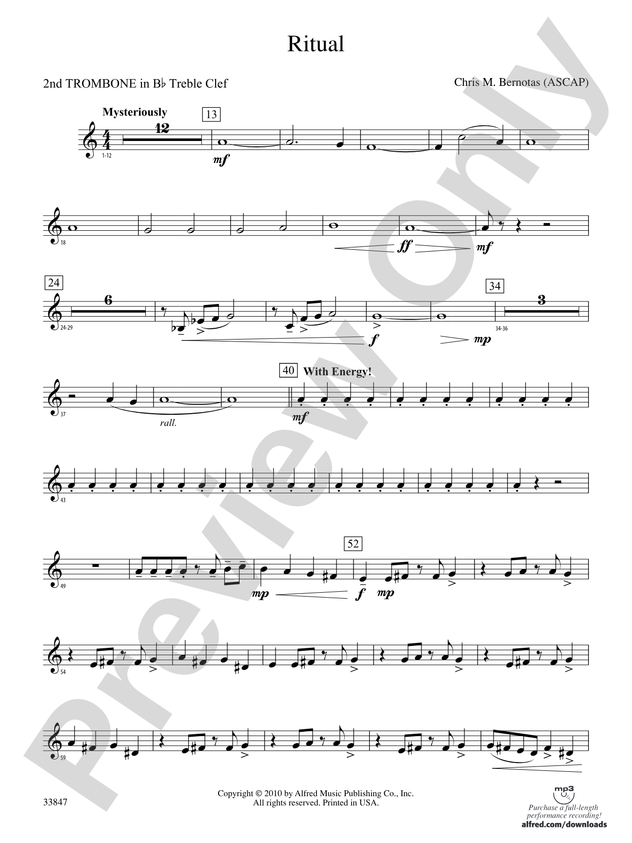 Ritual: (wp) 2nd B-flat Trombone T.C.