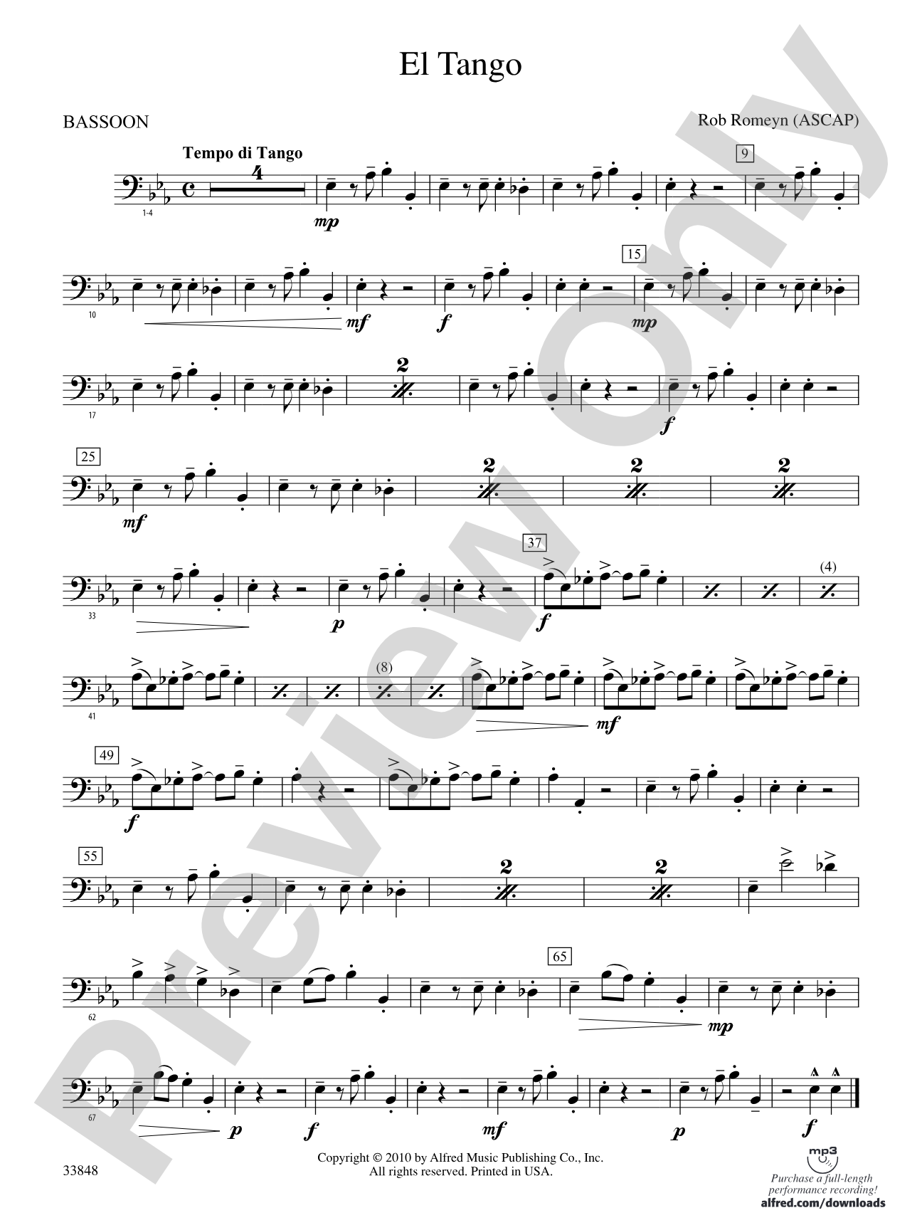 El Tango: Bassoon