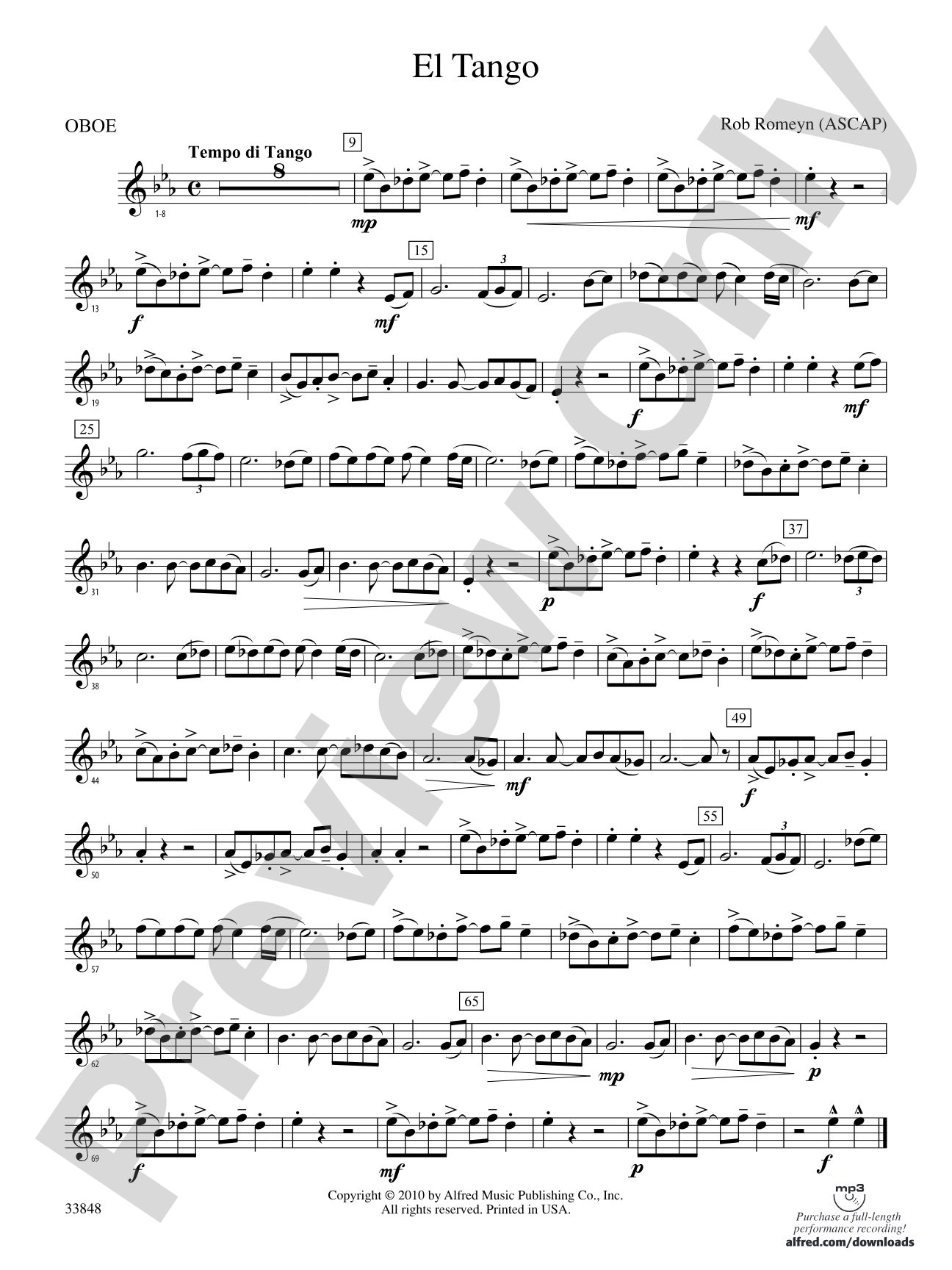 El Tango: Oboe