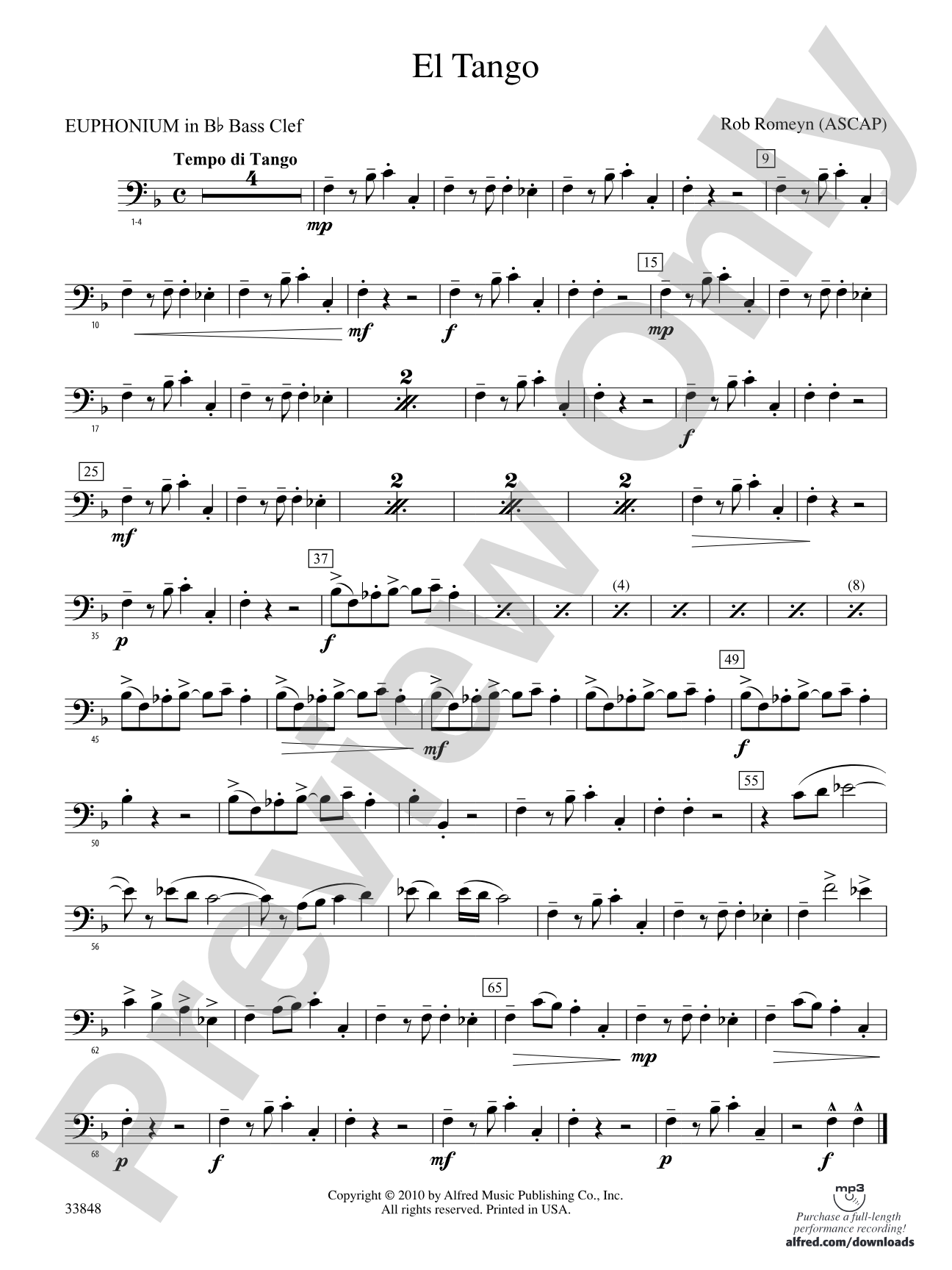 El Tango: (wp) B-flat Baritone B.C.