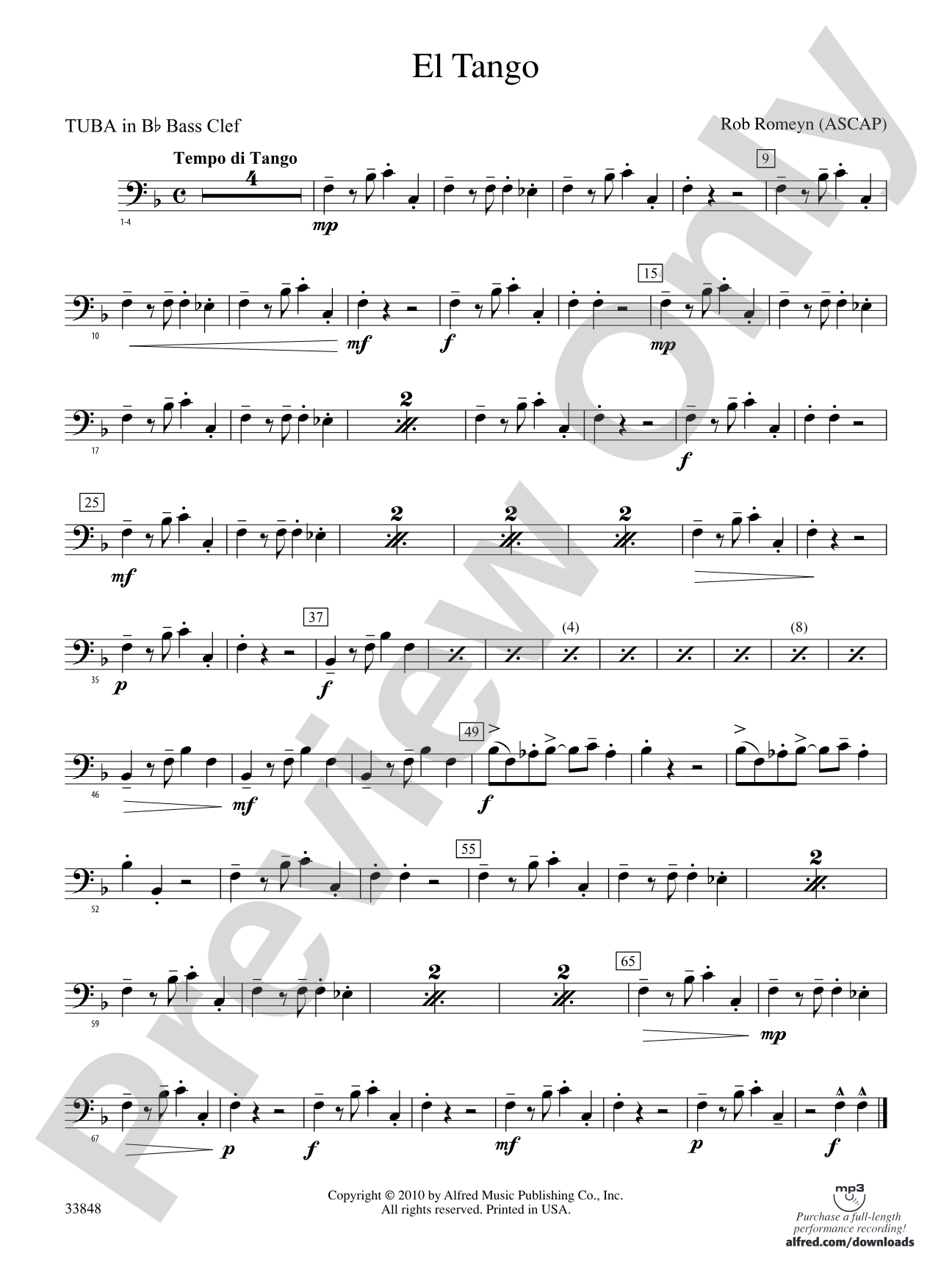 El Tango: (wp) B-flat Tuba B.C.