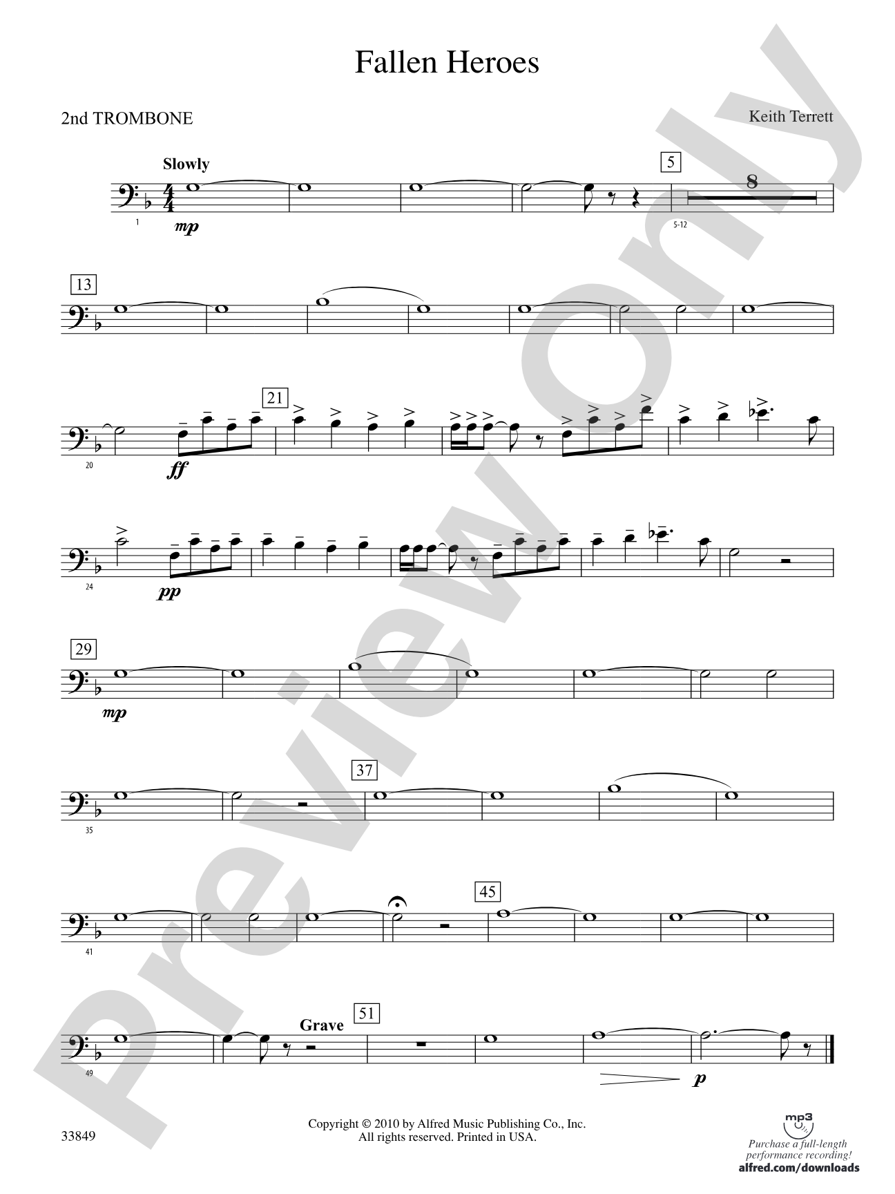 Fallen Heroes: 2nd Trombone
