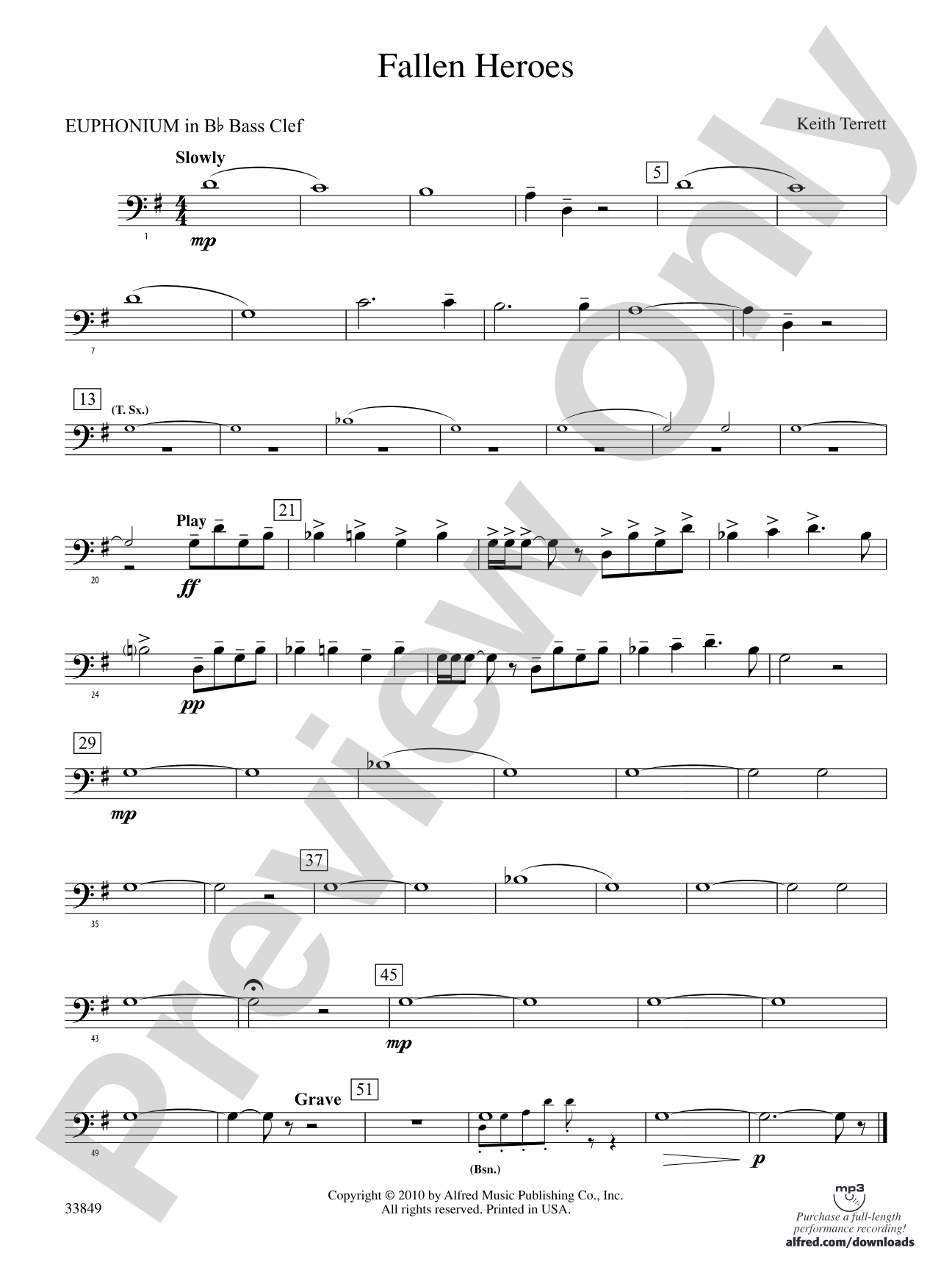 Fallen Heroes: (wp) B-flat Baritone B.C.