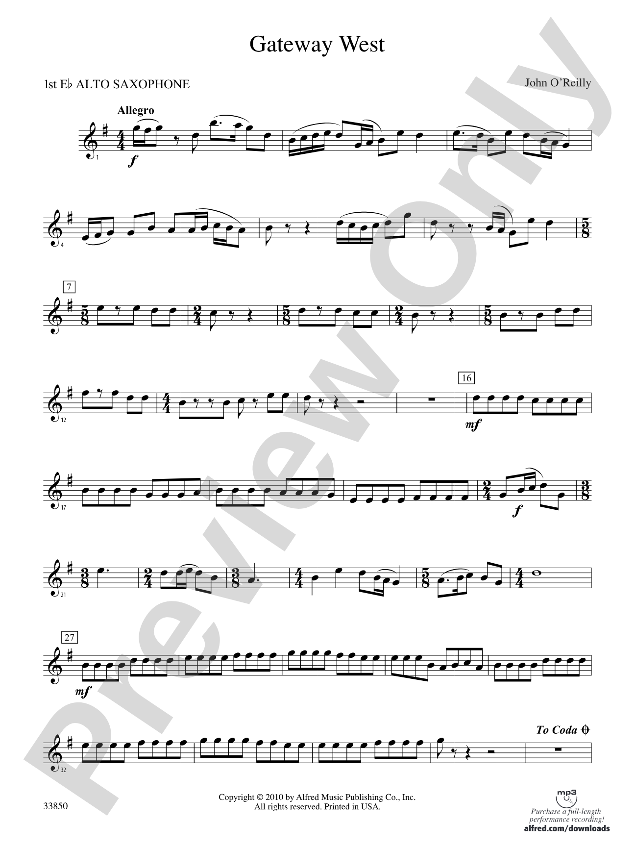Gateway West: E-flat Alto Saxophone