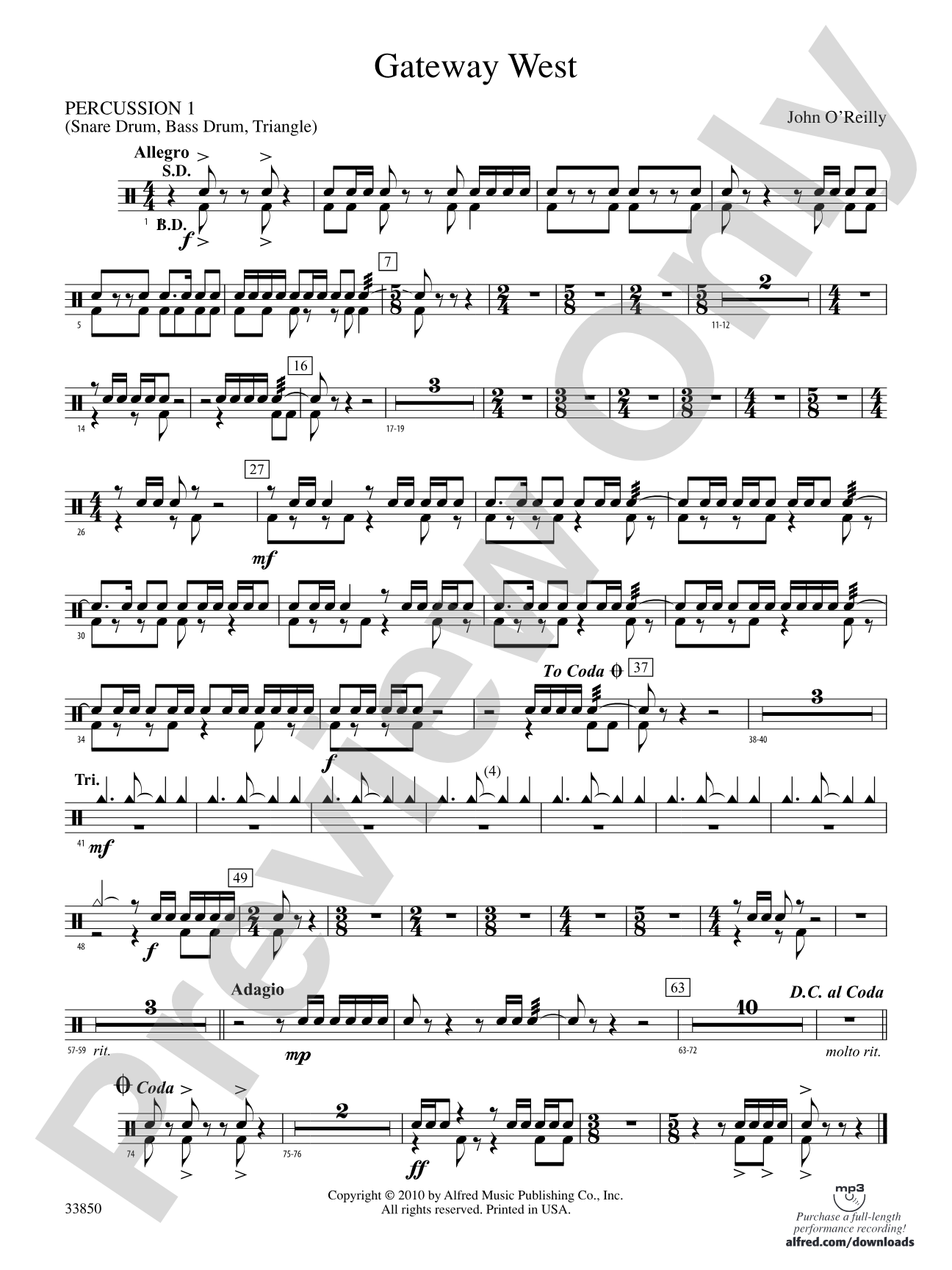 Gateway West: 1st Percussion