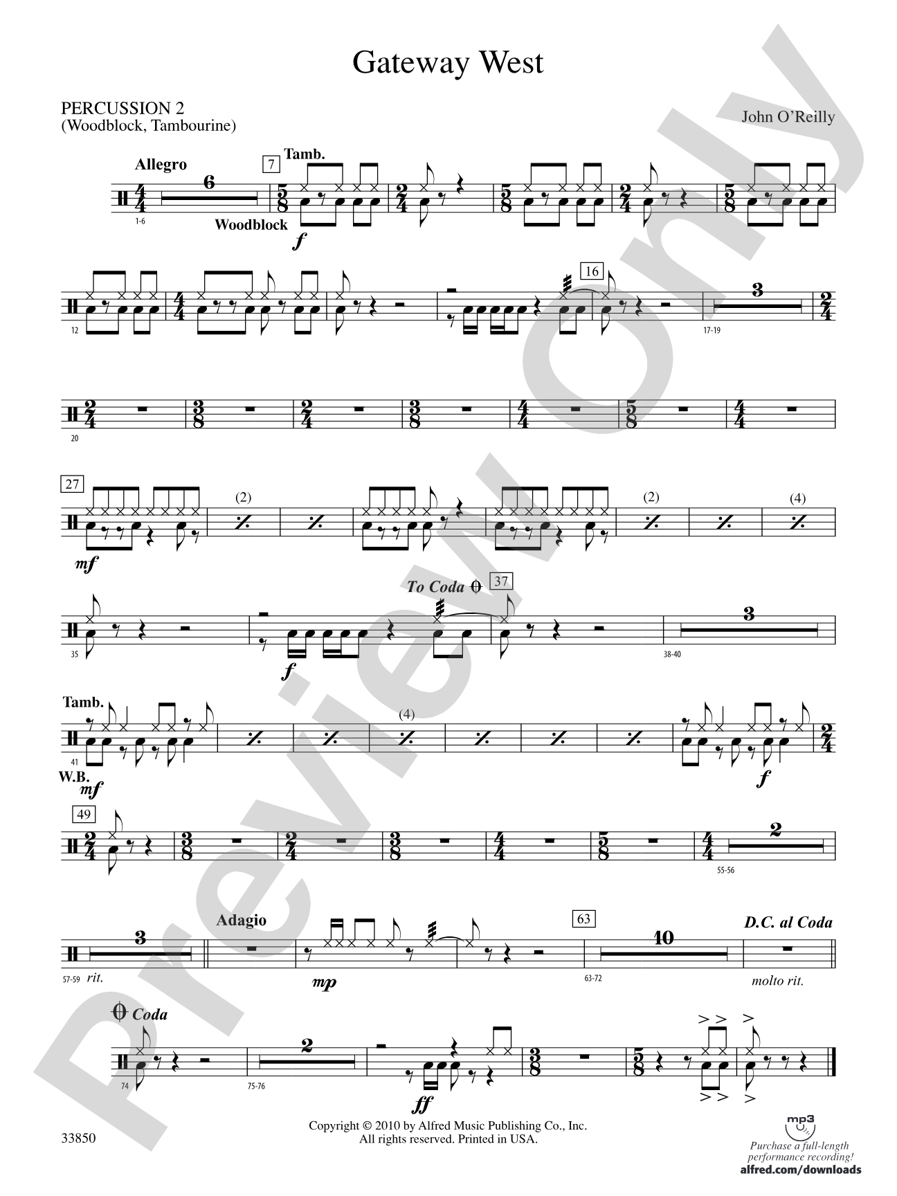 Gateway West: 2nd Percussion