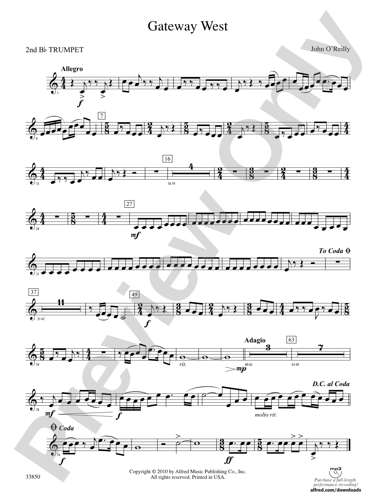Gateway West: 2nd B-flat Trumpet