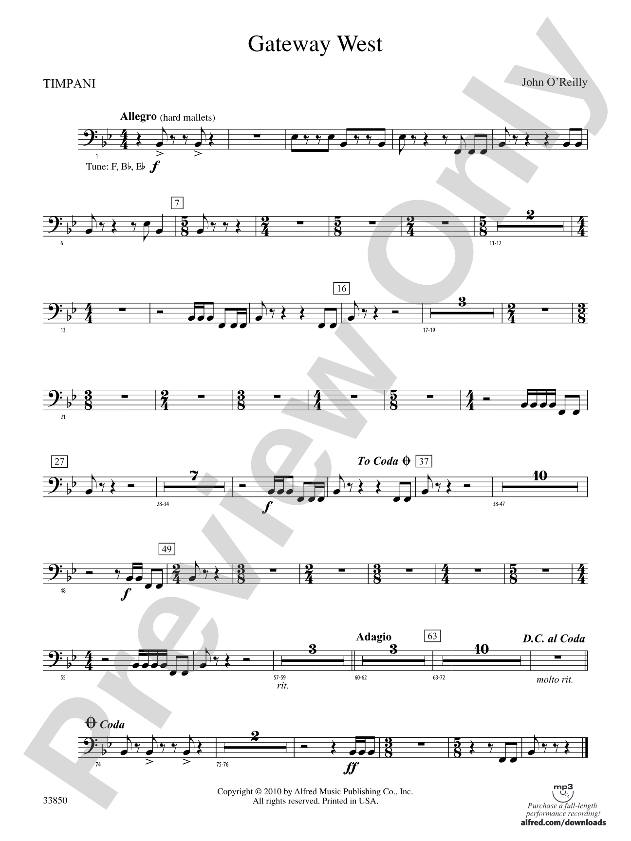 Gateway West: Timpani