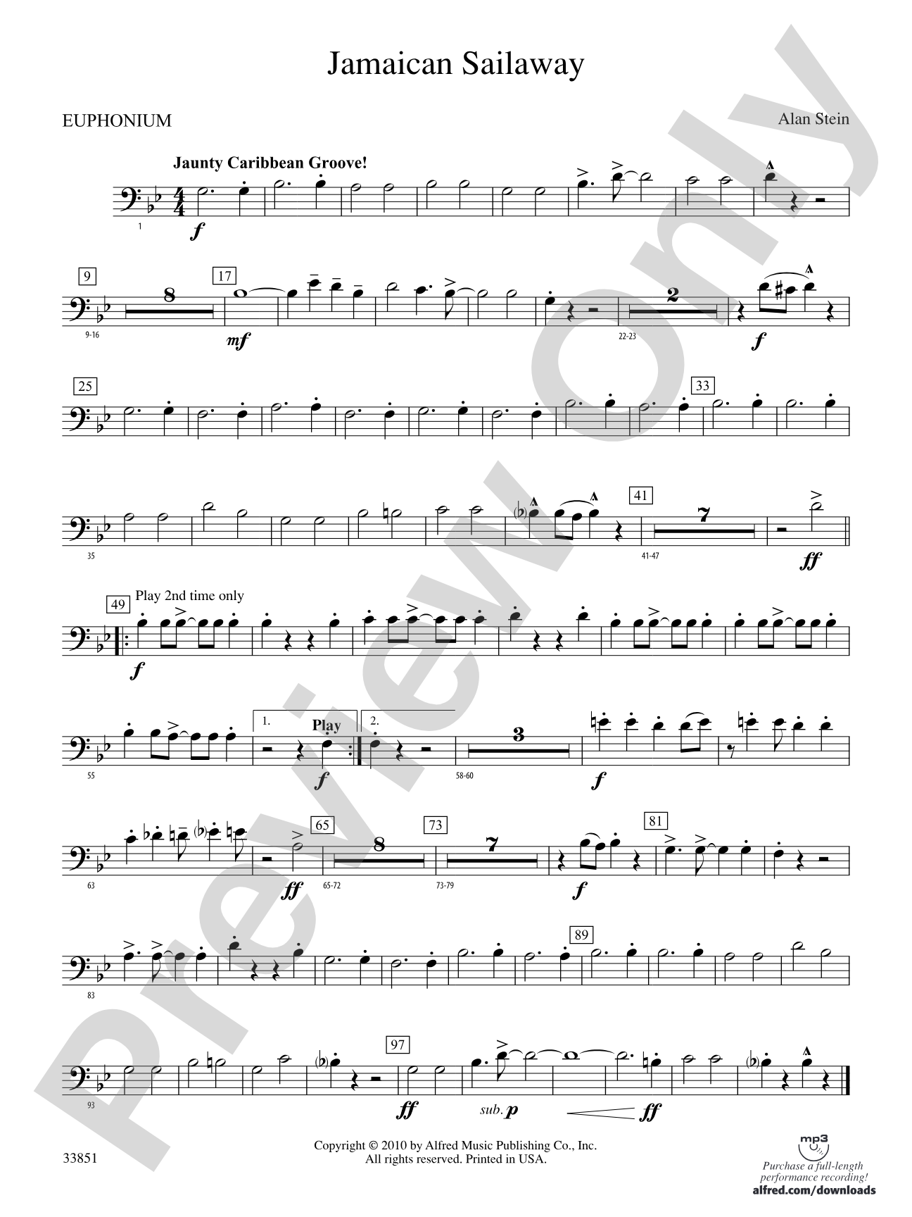 Jamaican Sailaway: Baritone B.C.